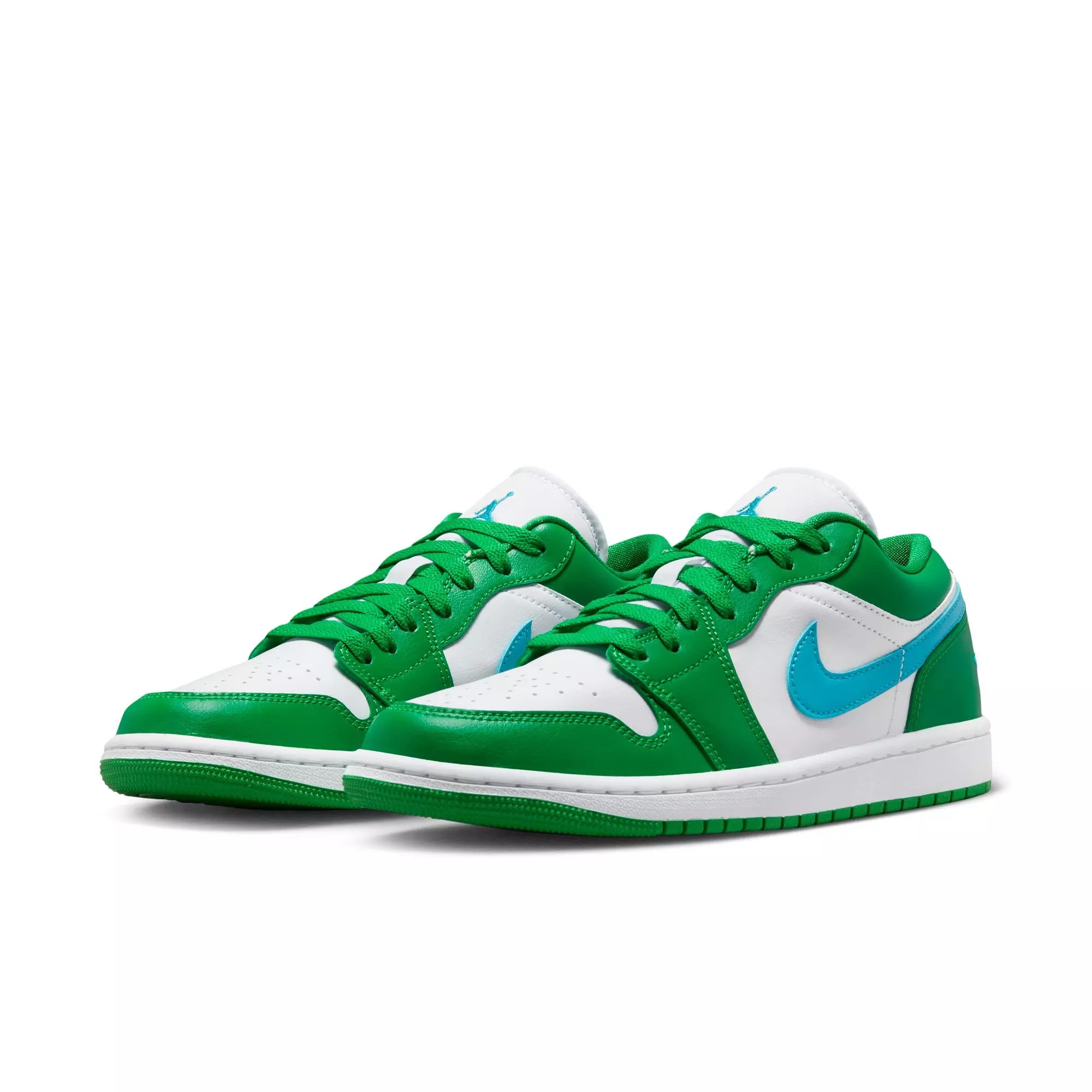 Jordan 1 Low "Lucky Green/Aquatone/White" Women's Shoe - GREEN/WHITE