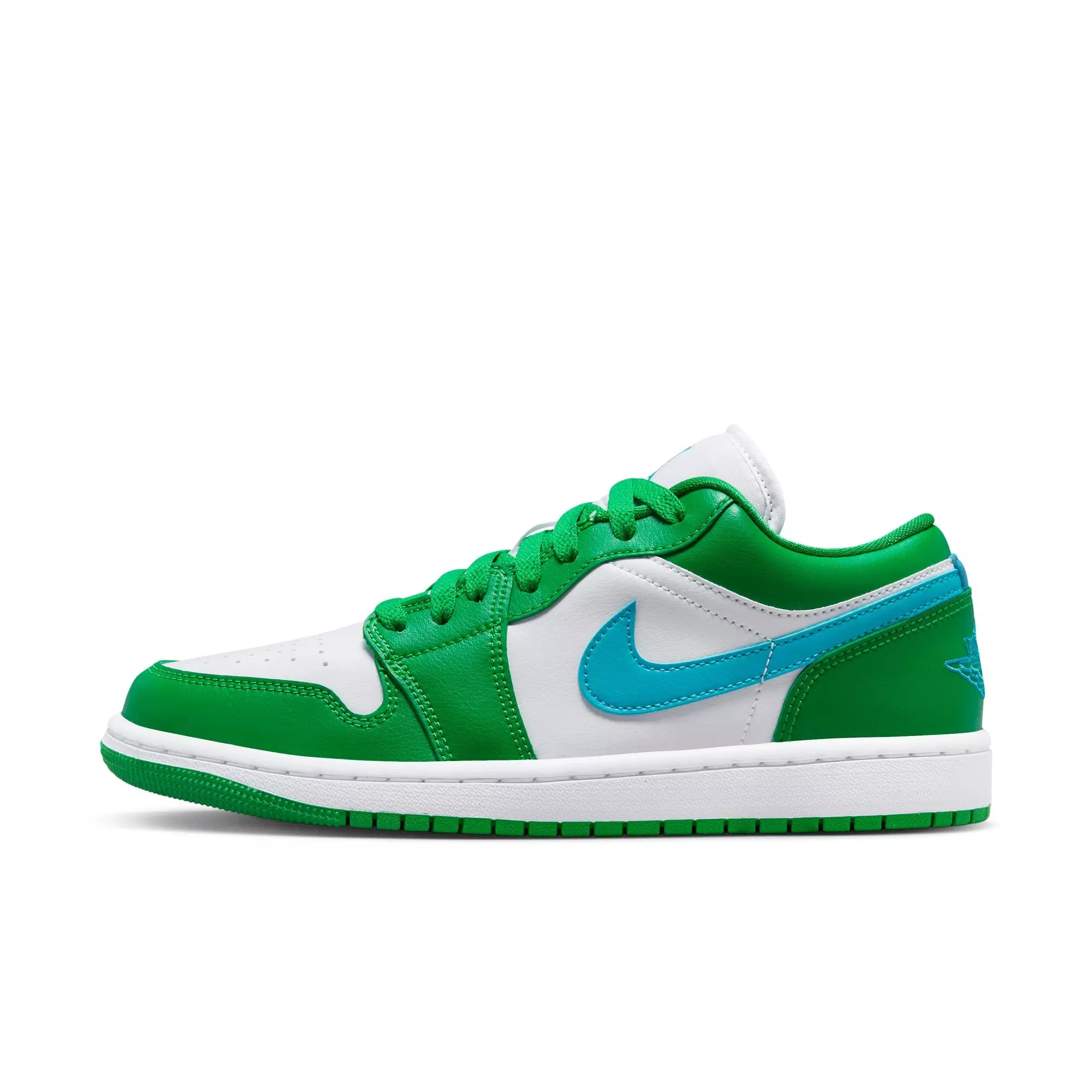 Jordan 1 Low "Lucky Green/Aquatone/White" Women's Shoe - GREEN/WHITE