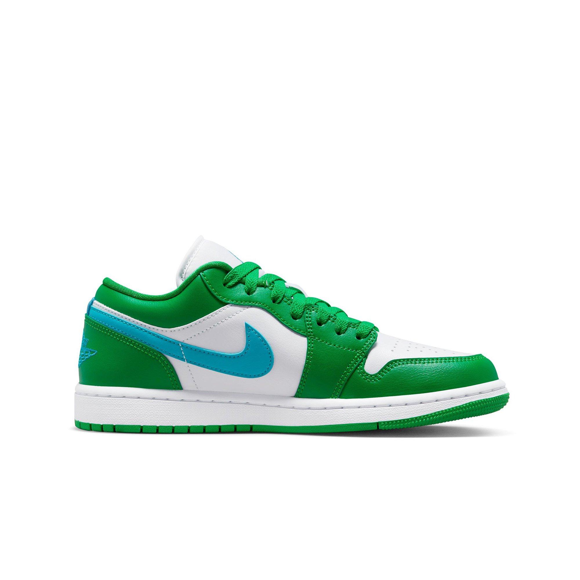 Jordan 1 Low "Lucky Green/Aquatone/White" Women's Shoe - GREEN/WHITE Thumbnail View 2