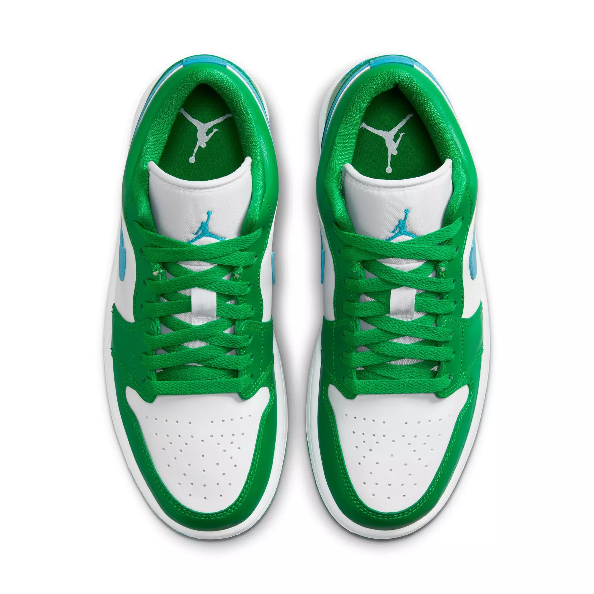 Jordan 1 Low "Lucky Green/Aquatone/White" Women's Shoe - GREEN/WHITE