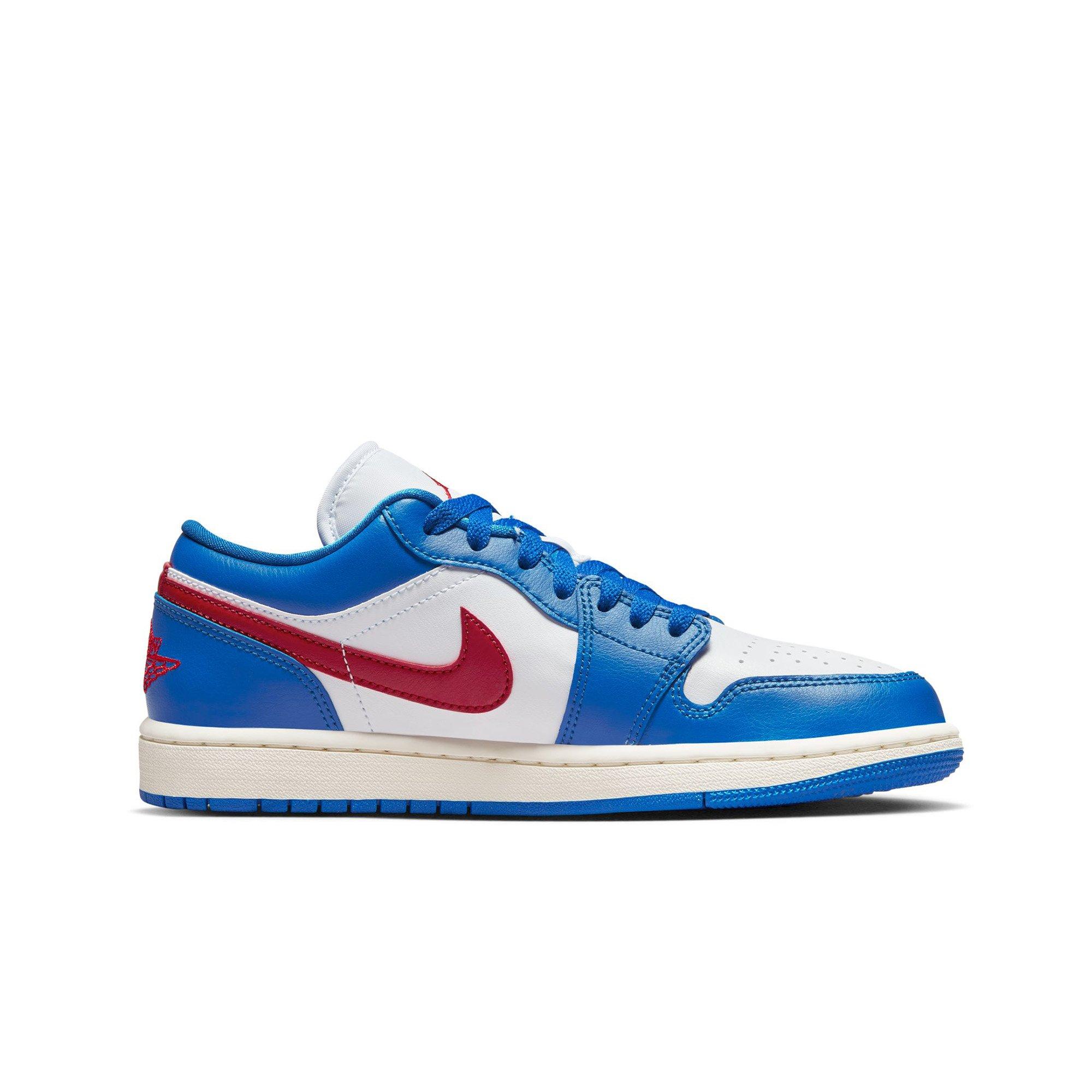 Blue red and store white jordan 1s