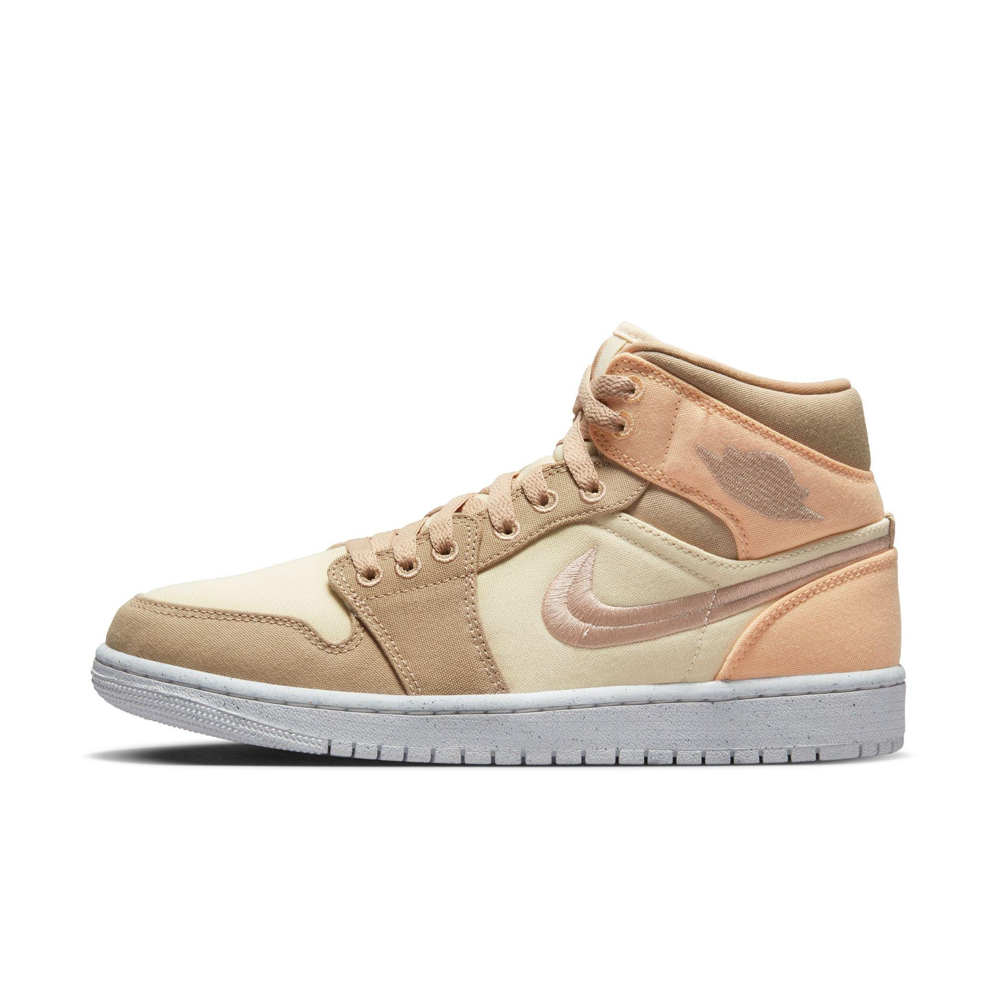 Jordan 1 Mid SE "Muslin/Desert-Celestial Gold-Sail" Women's Shoe - MUSLIN/DESERT-CELESTIAL GOLD-SAIL Thumbnail View 3