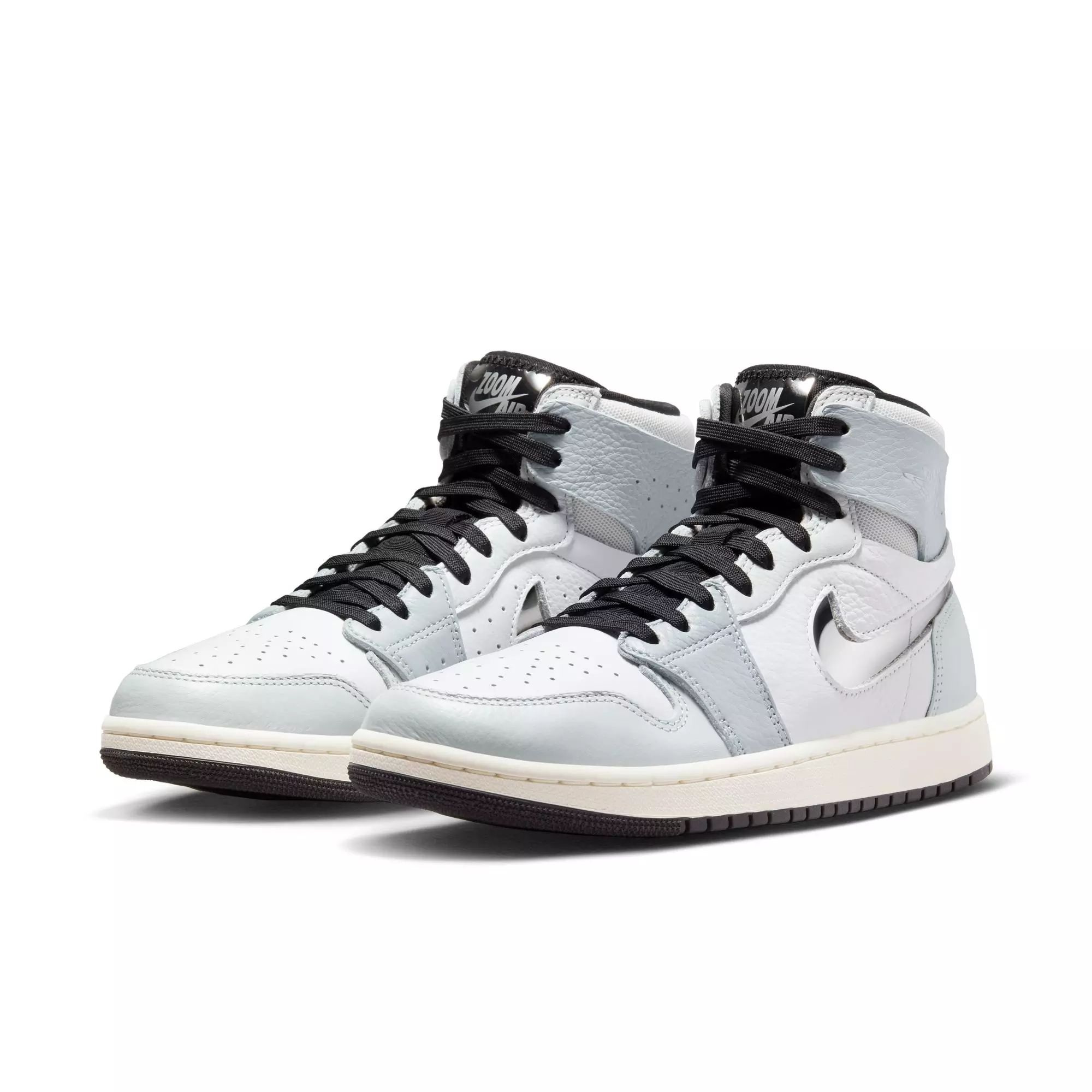 Jordan 1 Zoom Air CMFT 2 "White/Metallic Silver/Photon Dust" Women's Shoe - GREY/WHITE