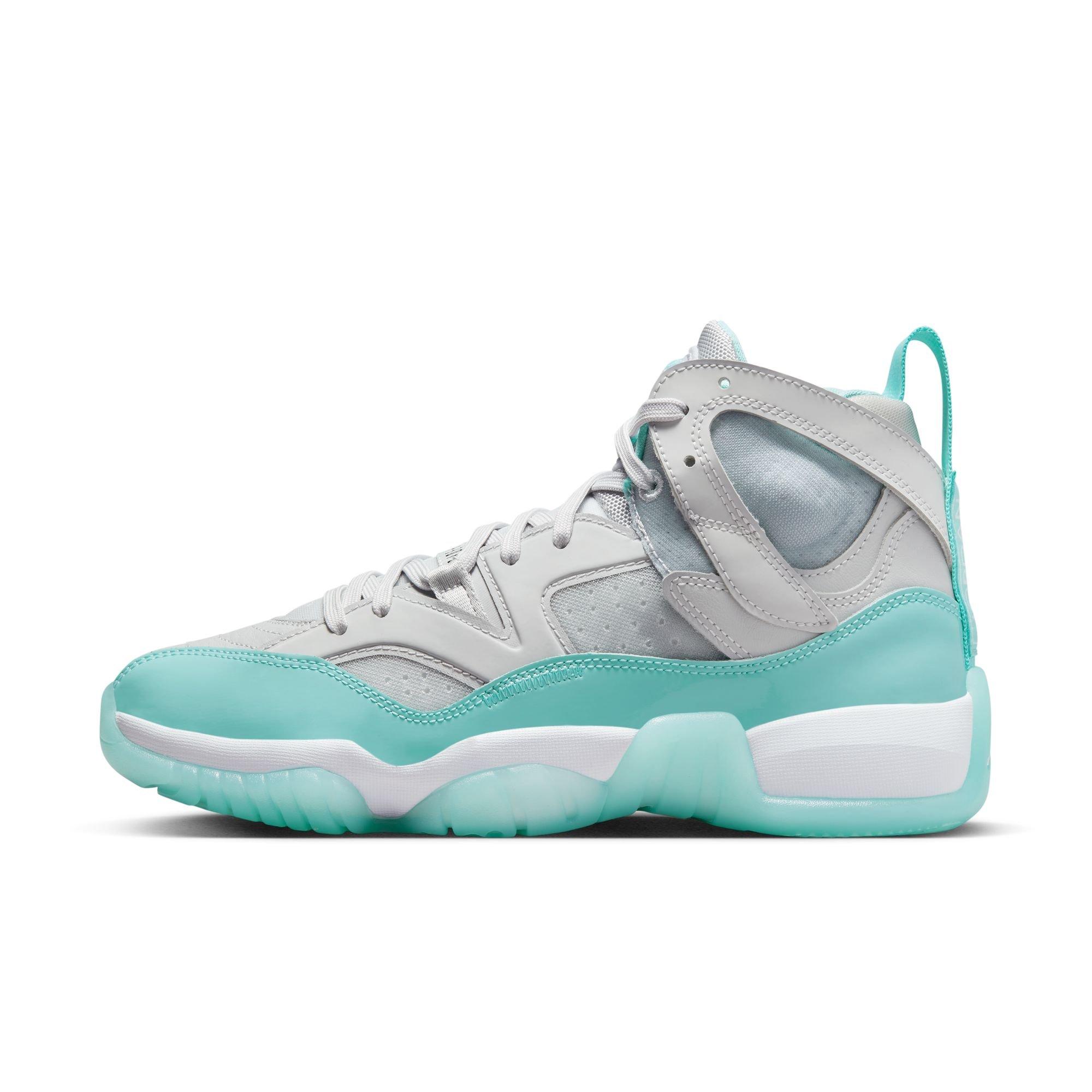 Jordan Jumpman Two Trey "Neutral Grey/Bleached Aqua/White" Women's Shoe - GREY/BLUE Thumbnail View 3
