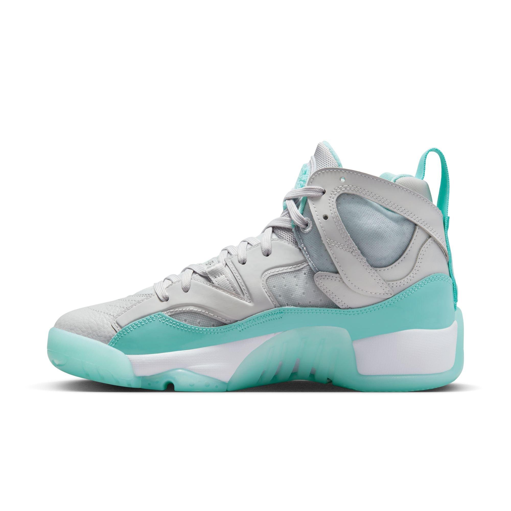Jordan Jumpman Two Trey "Neutral Grey/Bleached Aqua/White" Women's Shoe - GREY/BLUE Thumbnail View 4
