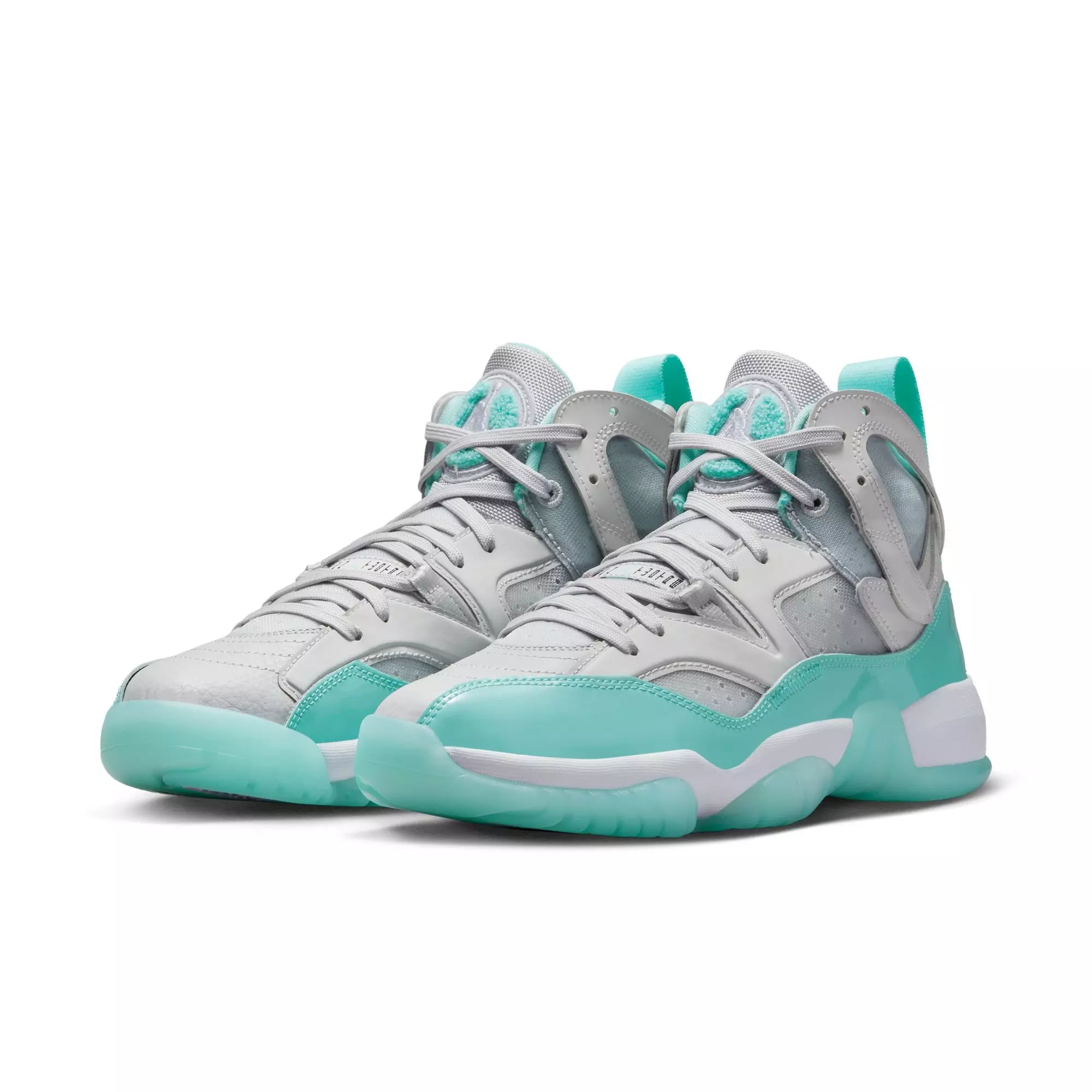 Jordan Jumpman Two Trey "Neutral Grey/Bleached Aqua/White" Women's Shoe - GREY/BLUE
