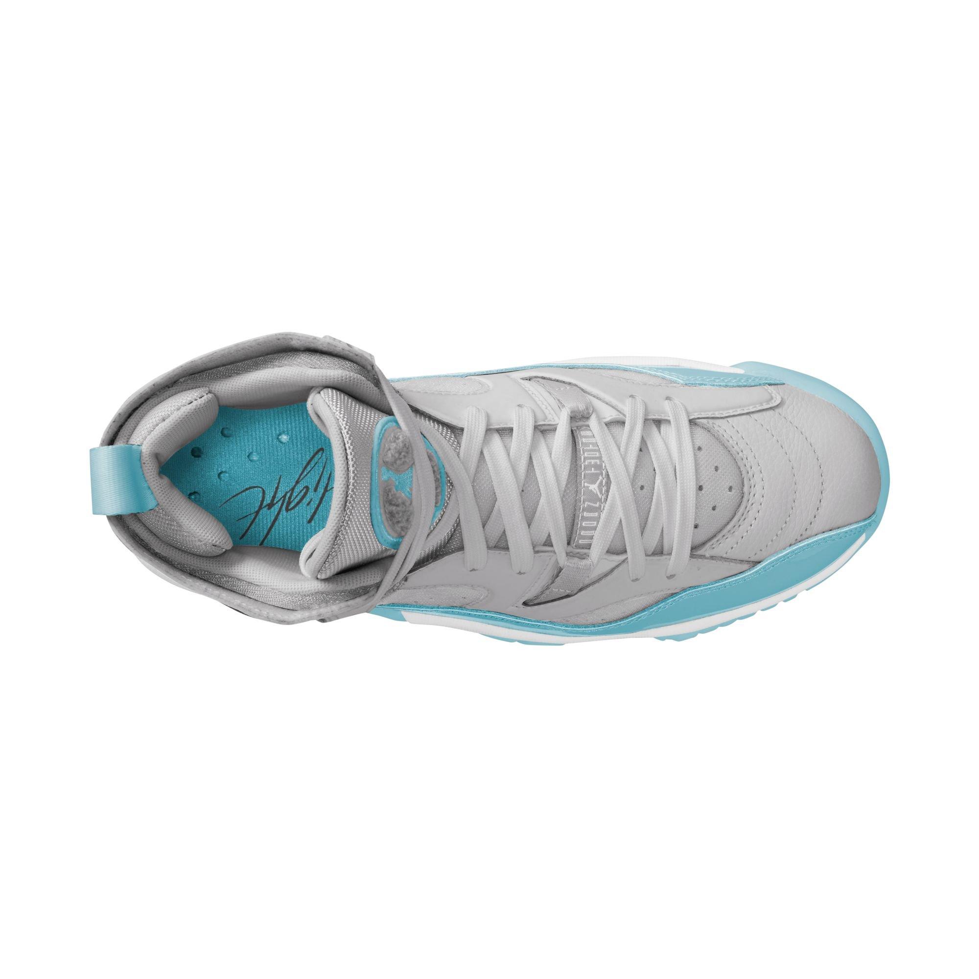 Jordan Jumpman Two Trey "Neutral Grey/Bleached Aqua/White" Women's Shoe - GREY/BLUE Thumbnail View 8