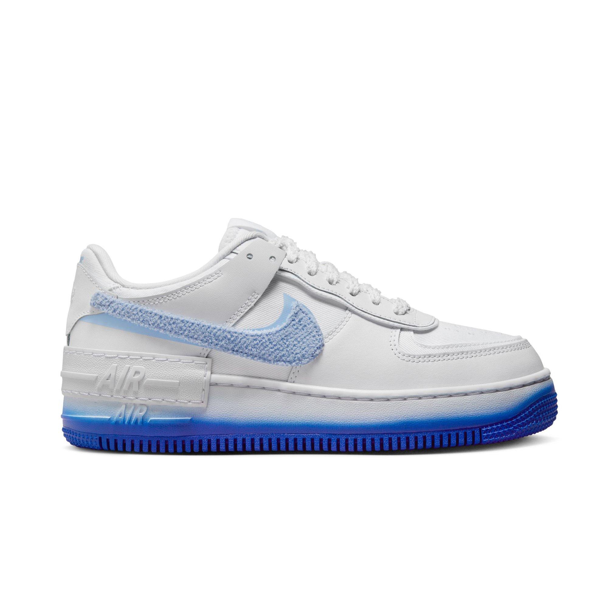 White and royal blue air store force 1