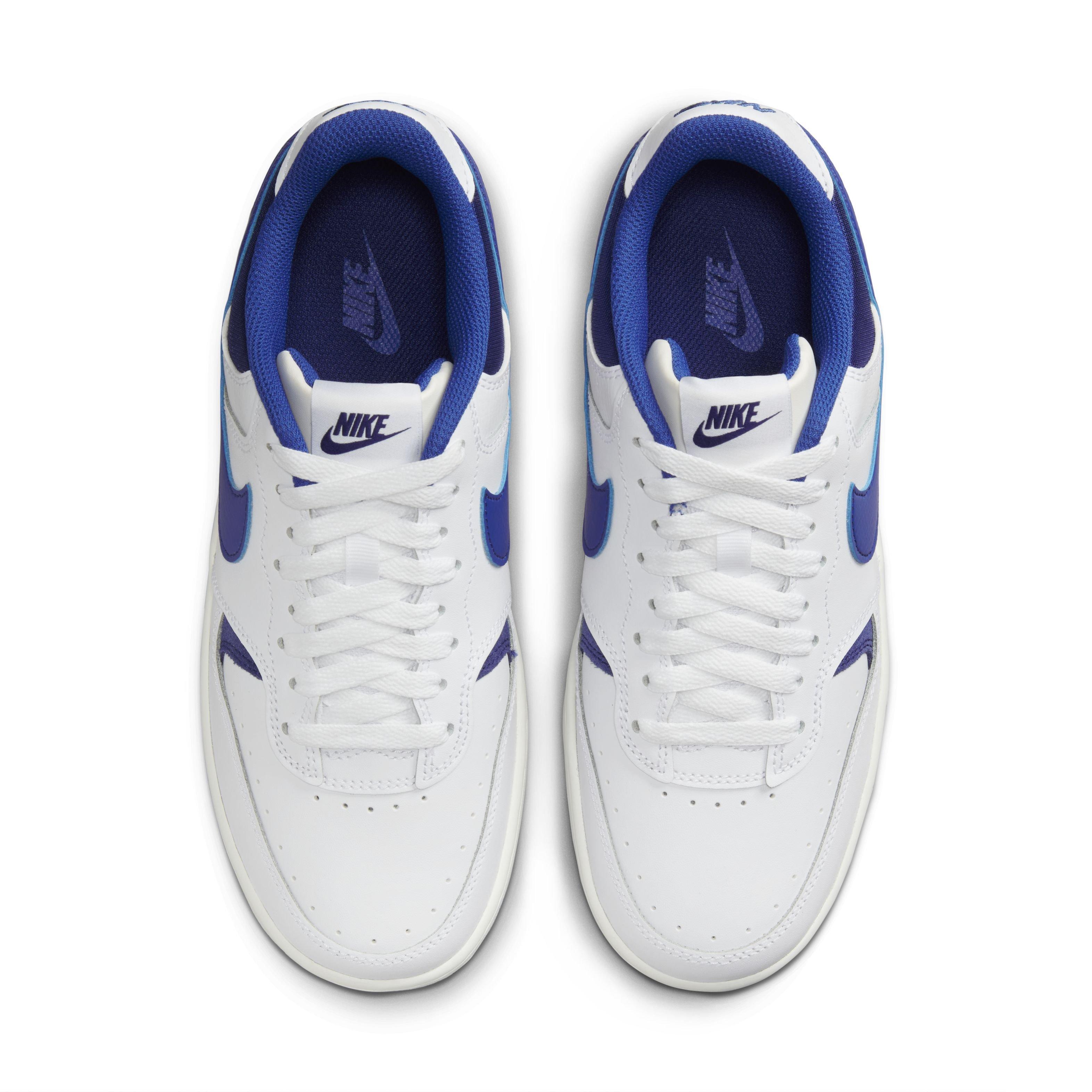 Nike Gamma Force trainers in white and game royal blue