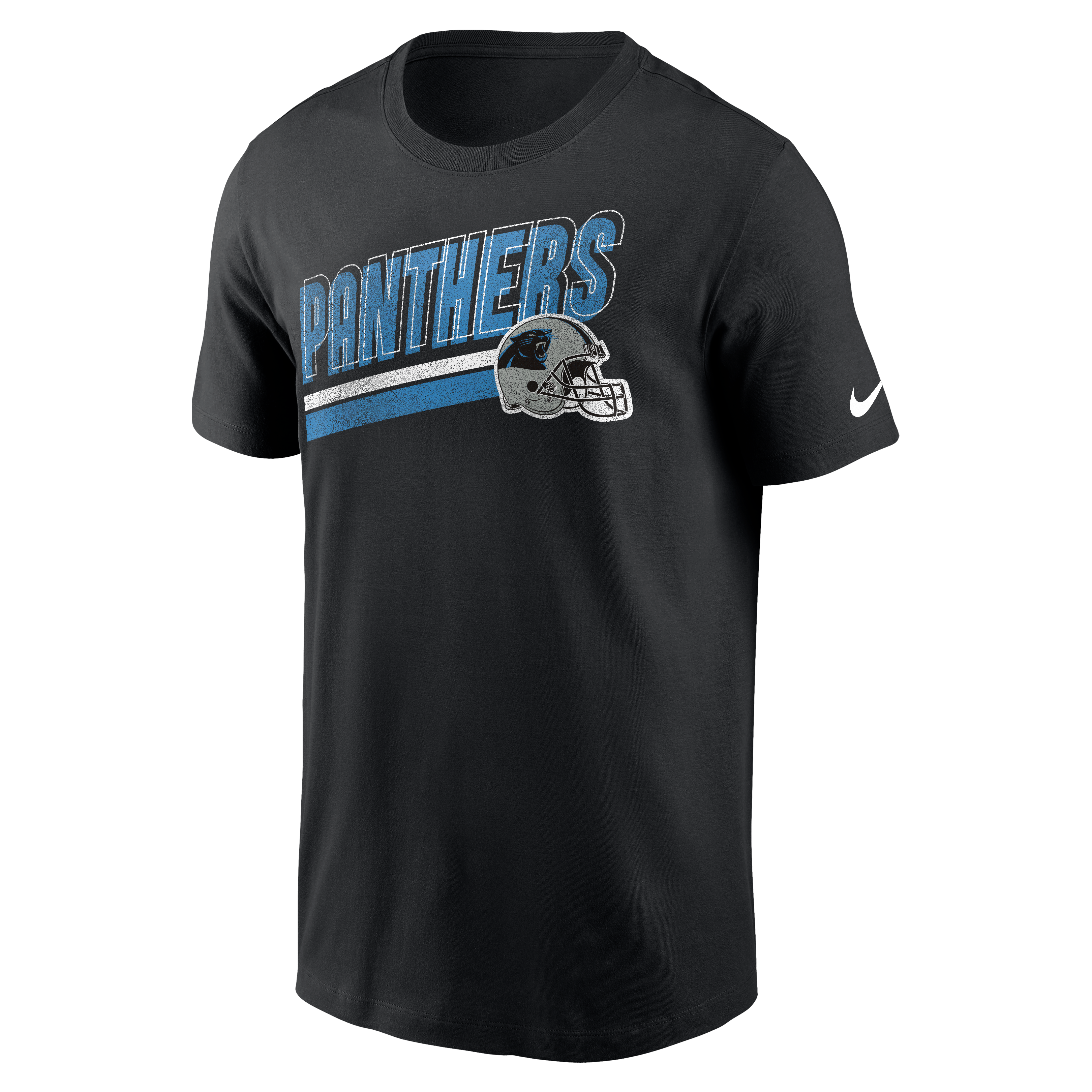 Nike Men's Carolina Panthers Rewind Blitz Short Sleeve Tee - BLACK Thumbnail View 1