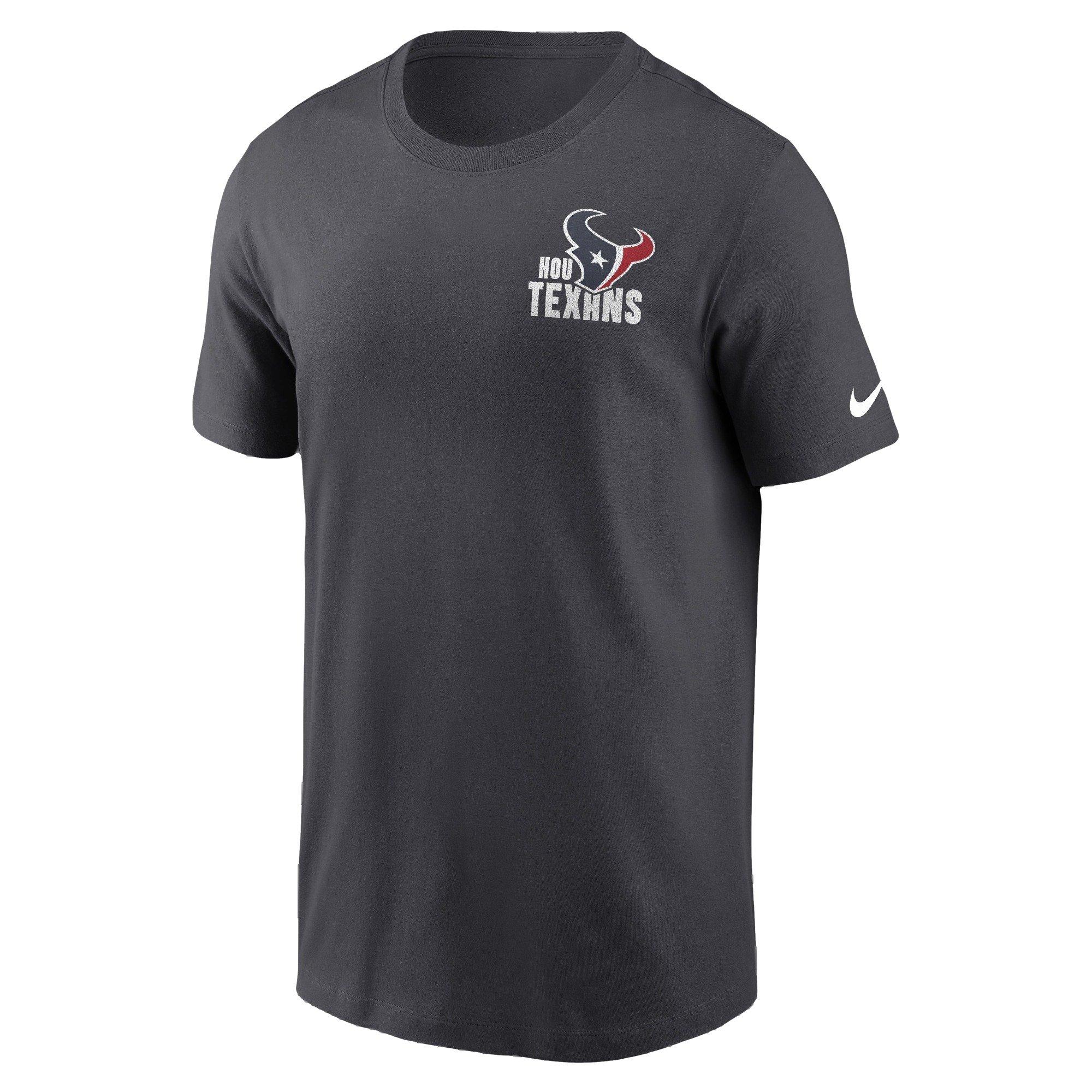 Houston Texans Nike Dri-Fit Short Sleeve Shirt Men's Gray New 3XL