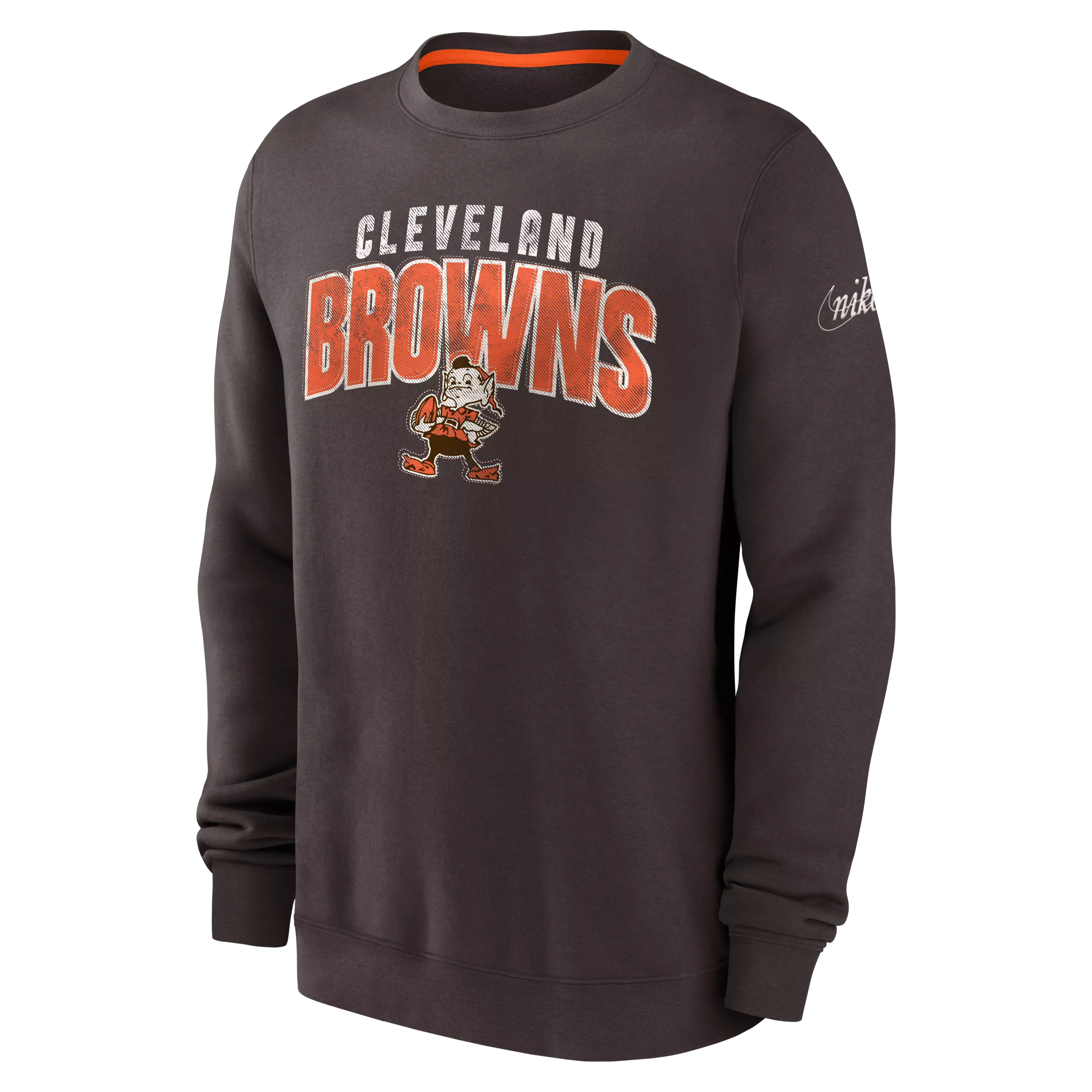 Nike Men's Cleveland Browns '23 Fleece Crewneck Sweater - BROWN