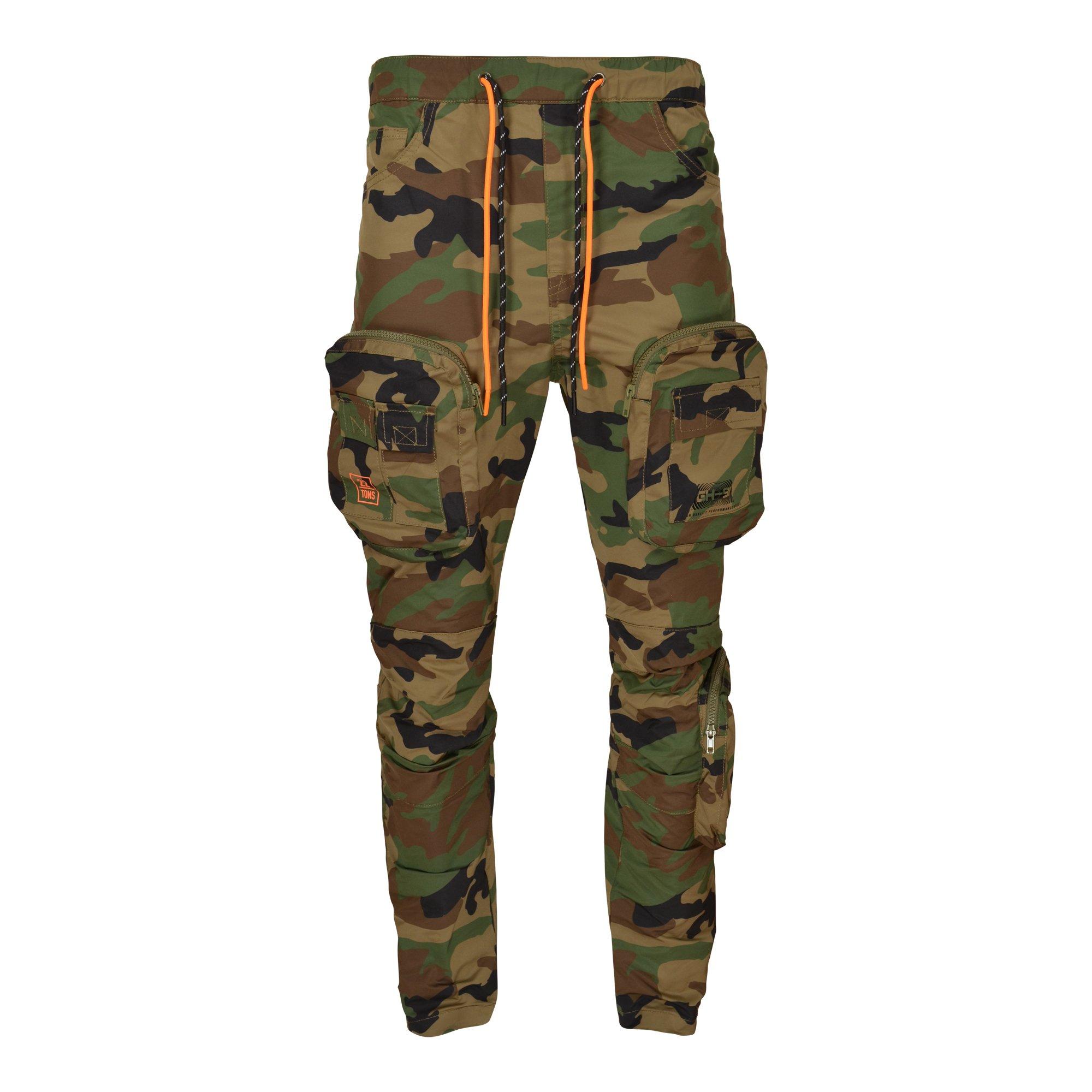 Grindhouse Men's Nylon Cargo Pocket Bellow Pants - Camo - Hibbett