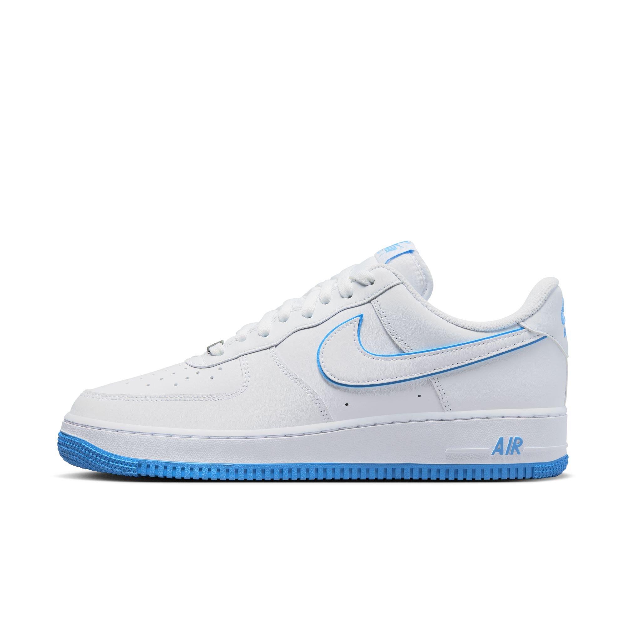 White and blue 2025 air force 1