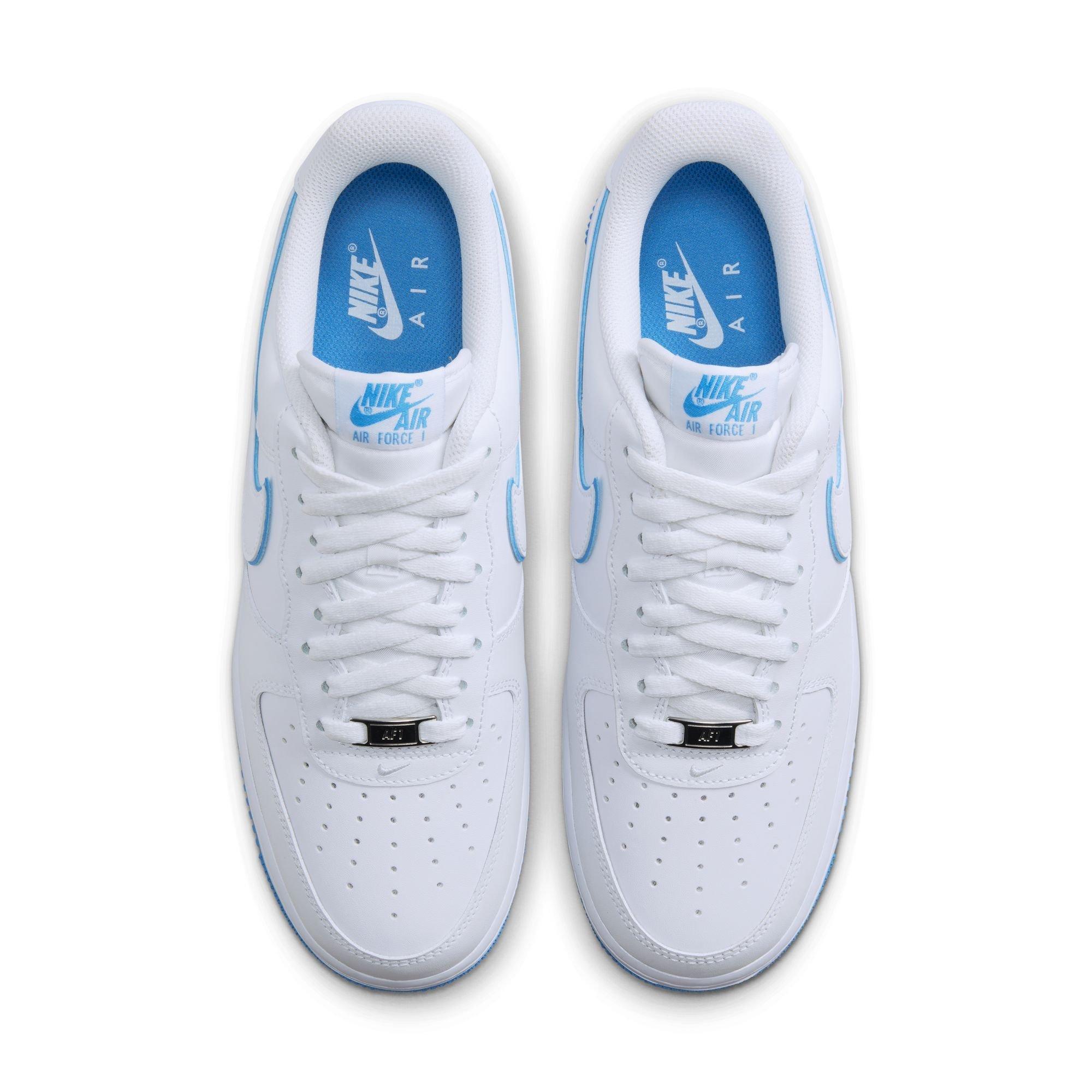  Nike mens Air Force 1 Low Retro, University Blue/White, 10.5