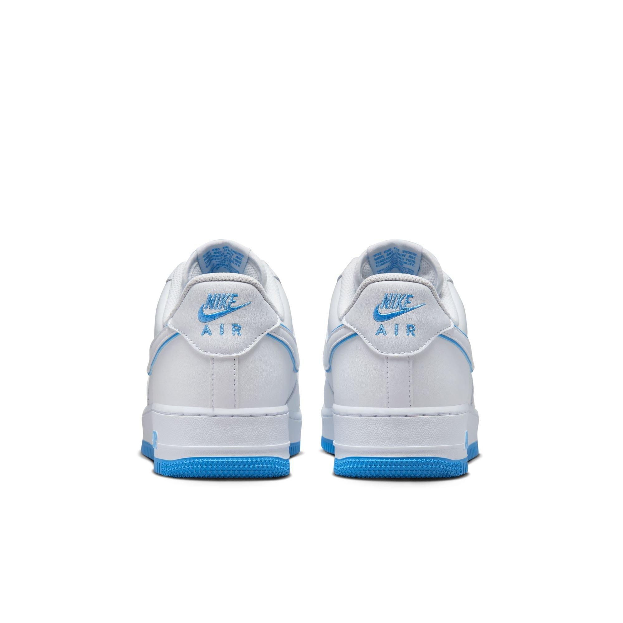 Nike Air Force 1 '07 LV8 White/University Blue/Safety Orange Men's Shoe -  Hibbett