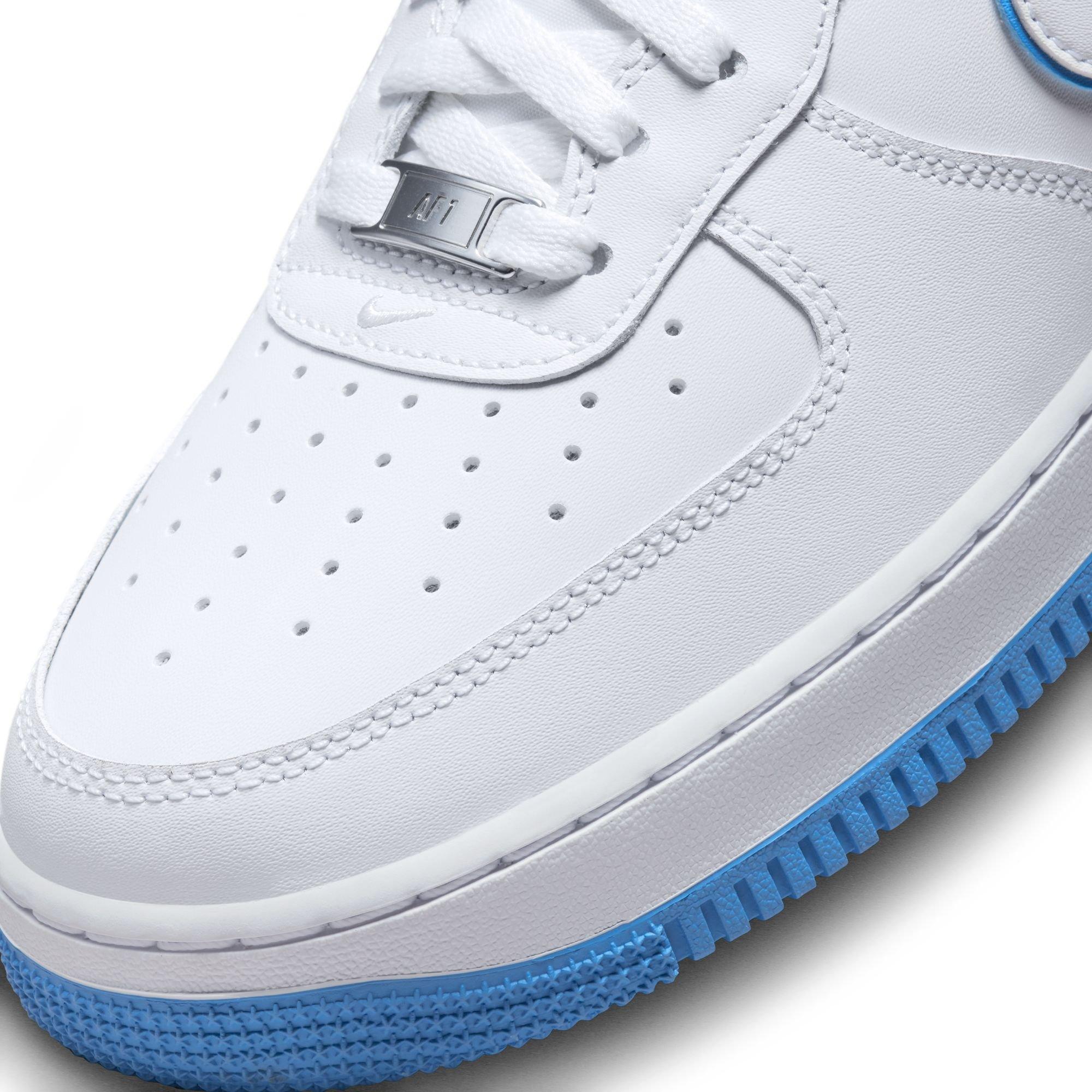 Nike Air Force 1 '07 LV8 White/University Blue/Safety Orange Men's Shoe -  Hibbett