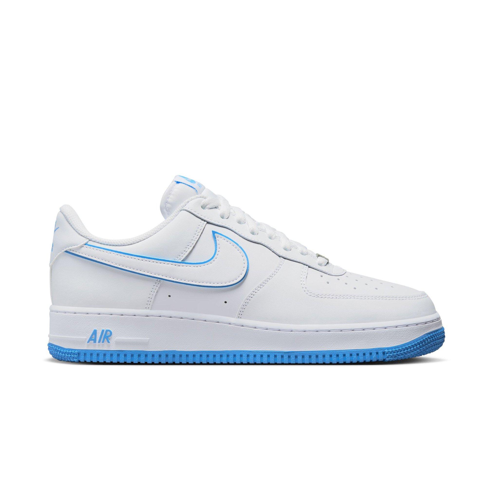 Nike Air Force 1 '07 LV8 White/University Blue/Safety Orange Men's Shoe -  Hibbett