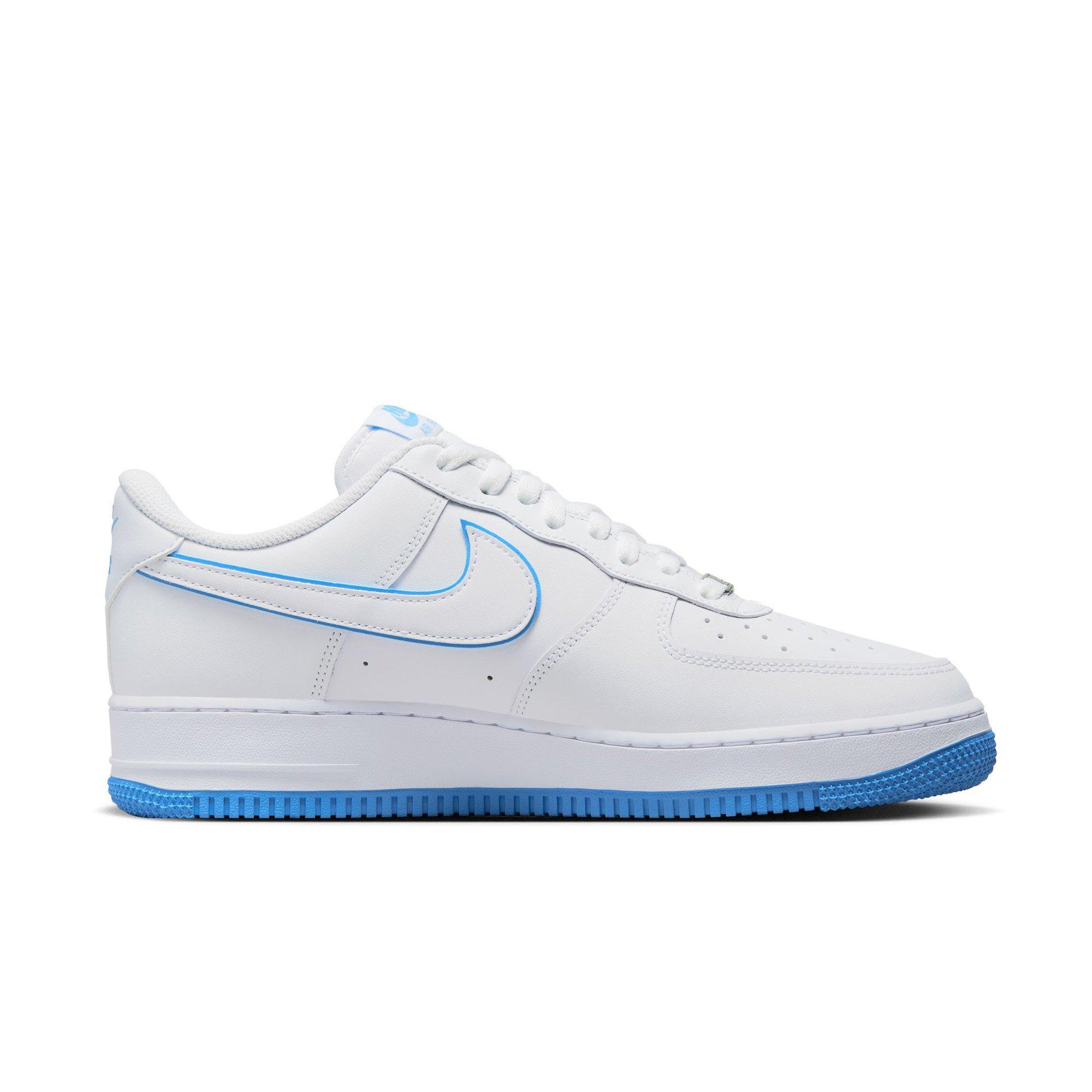 Nike Air Force 1 '07 White/University Blue Men's Shoe - Hibbett