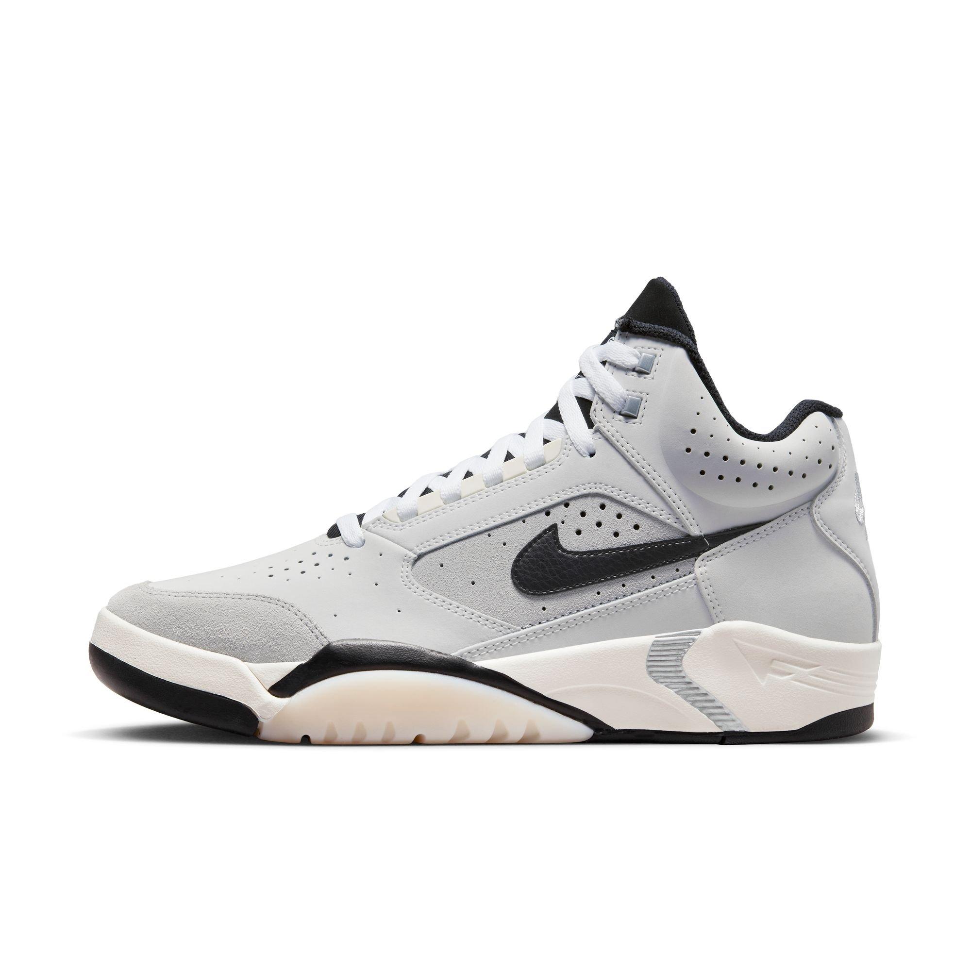Nike Air Flight Lite Mid "Photon Dust/Black/Metallic Silver" Men's Shoe - GREY/BLACK Thumbnail View 5