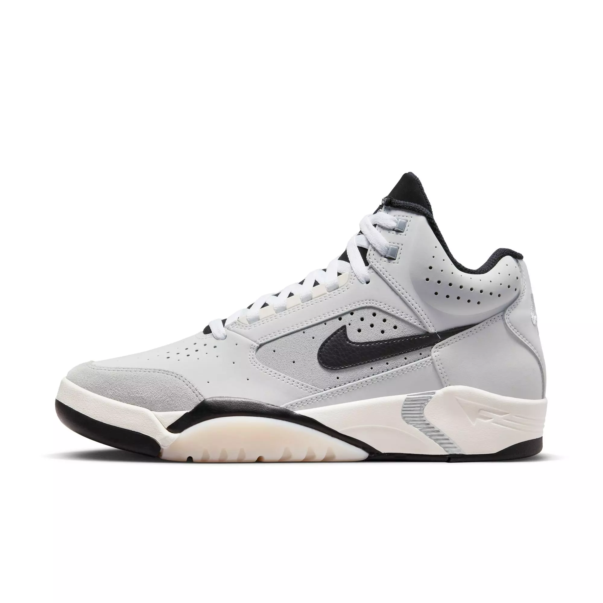 Nike Air Flight Lite Mid "Photon Dust/Black/Metallic Silver" Men's Shoe - GREY/BLACK