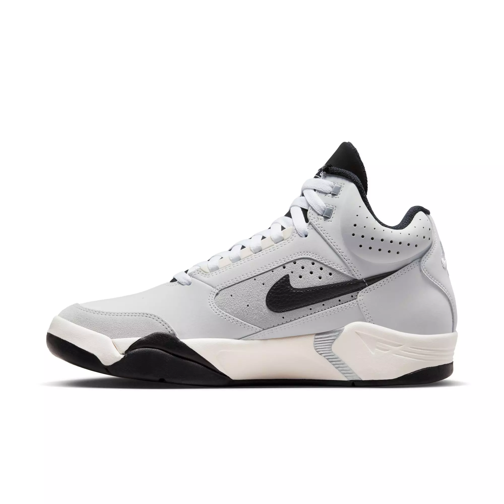 Nike Air Flight Lite Mid "Photon Dust/Black/Metallic Silver" Men's Shoe - GREY/BLACK