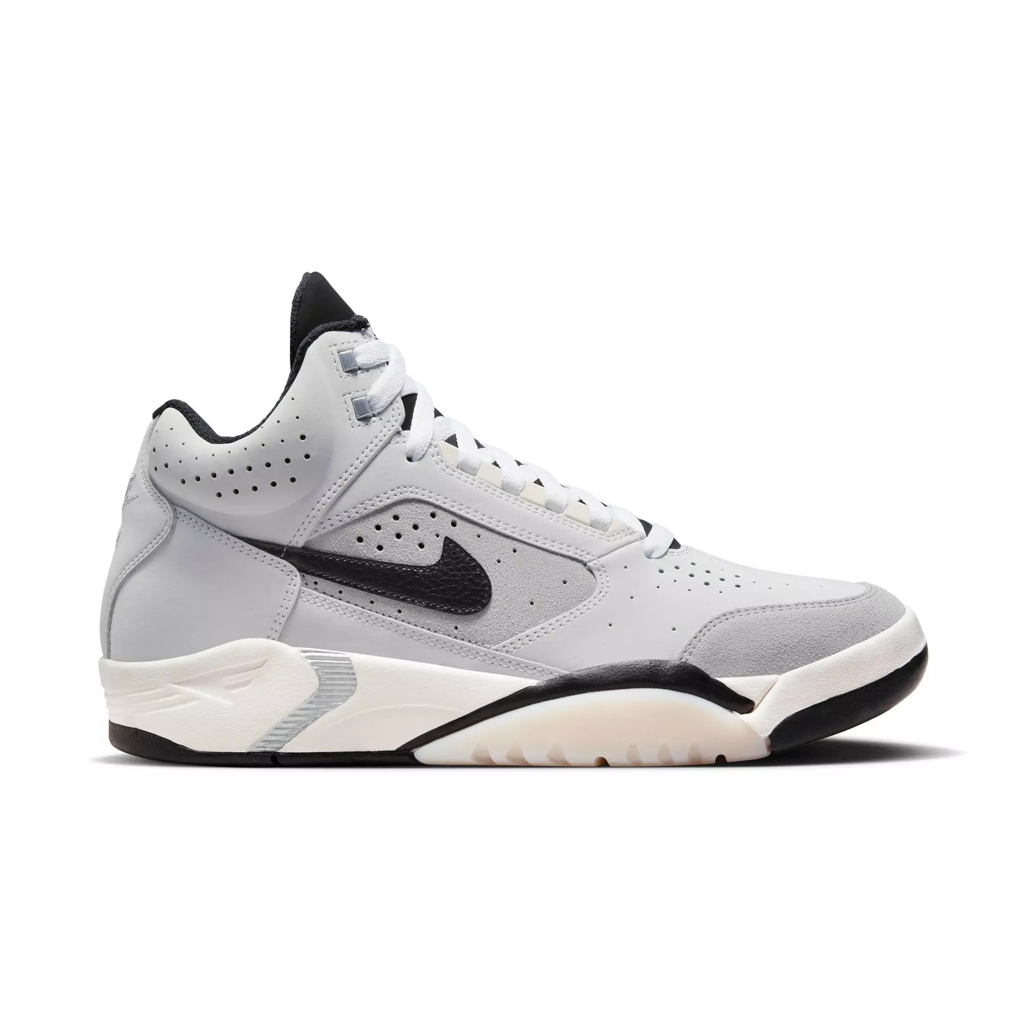 Nike Air Flight Lite Mid "Photon Dust/Black/Metallic Silver" Men's Shoe - GREY/BLACK