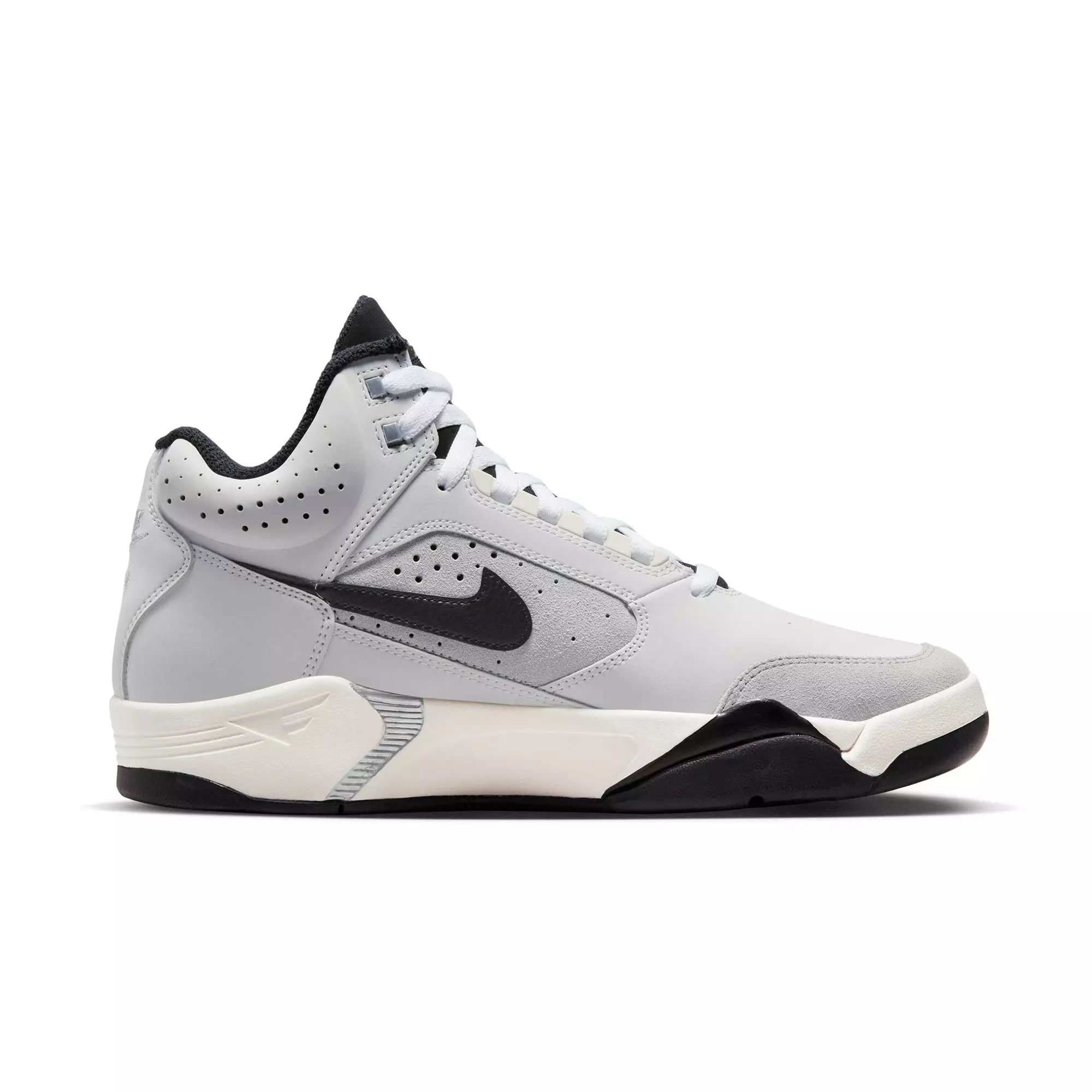 Nike Air Flight Lite Mid "Photon Dust/Black/Metallic Silver" Men's Shoe - GREY/BLACK