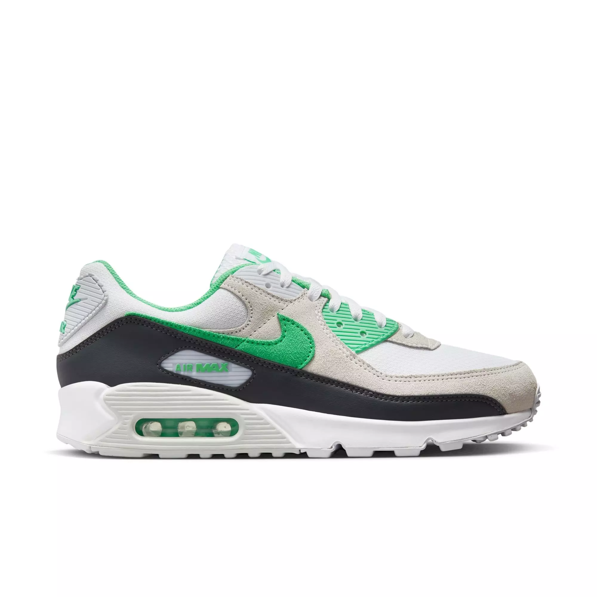 Nike Air Max 90 "White/Spring Green/Anthracite" Men's Shoe - WHITE/GREEN