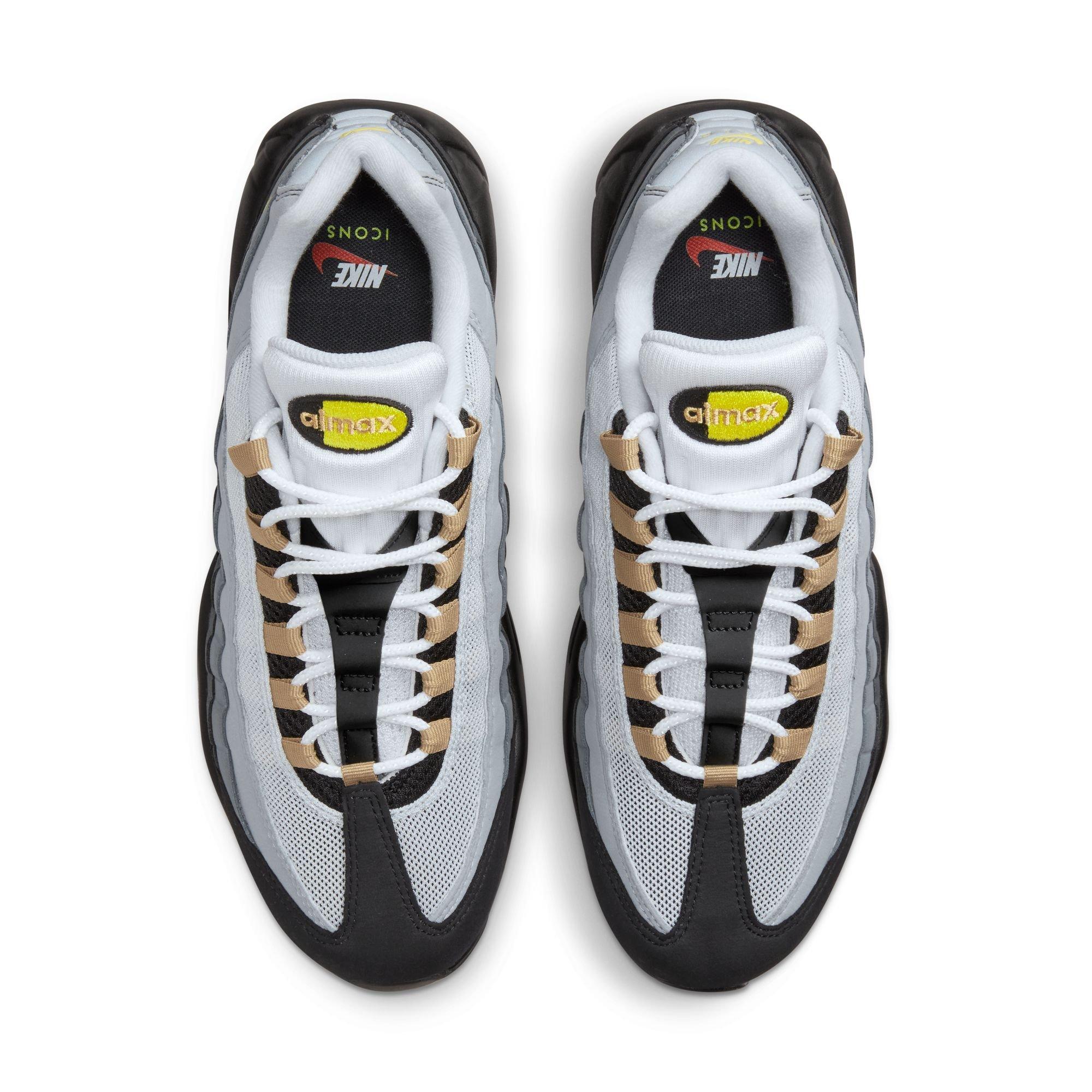 Nike Air Max 95 "Icons" Men's Shoe - WHITE/YELLOW/GREY Thumbnail View 3