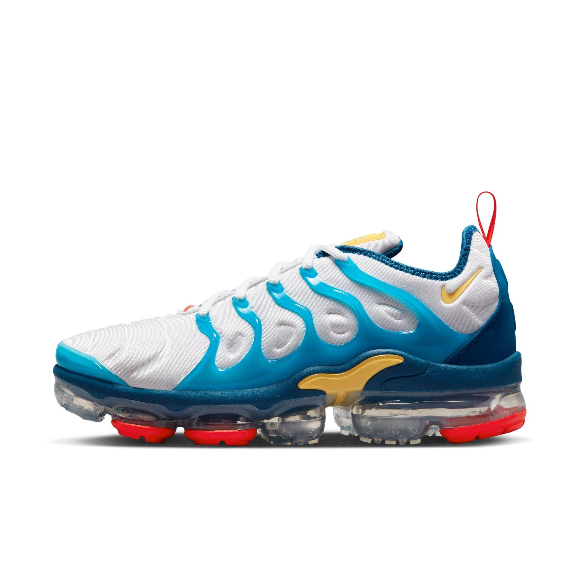 Nike Air VaporMax Plus "White/Citron Pulse/Industrial Blue" Men's Shoe - MULTI-COLOR Thumbnail View 4