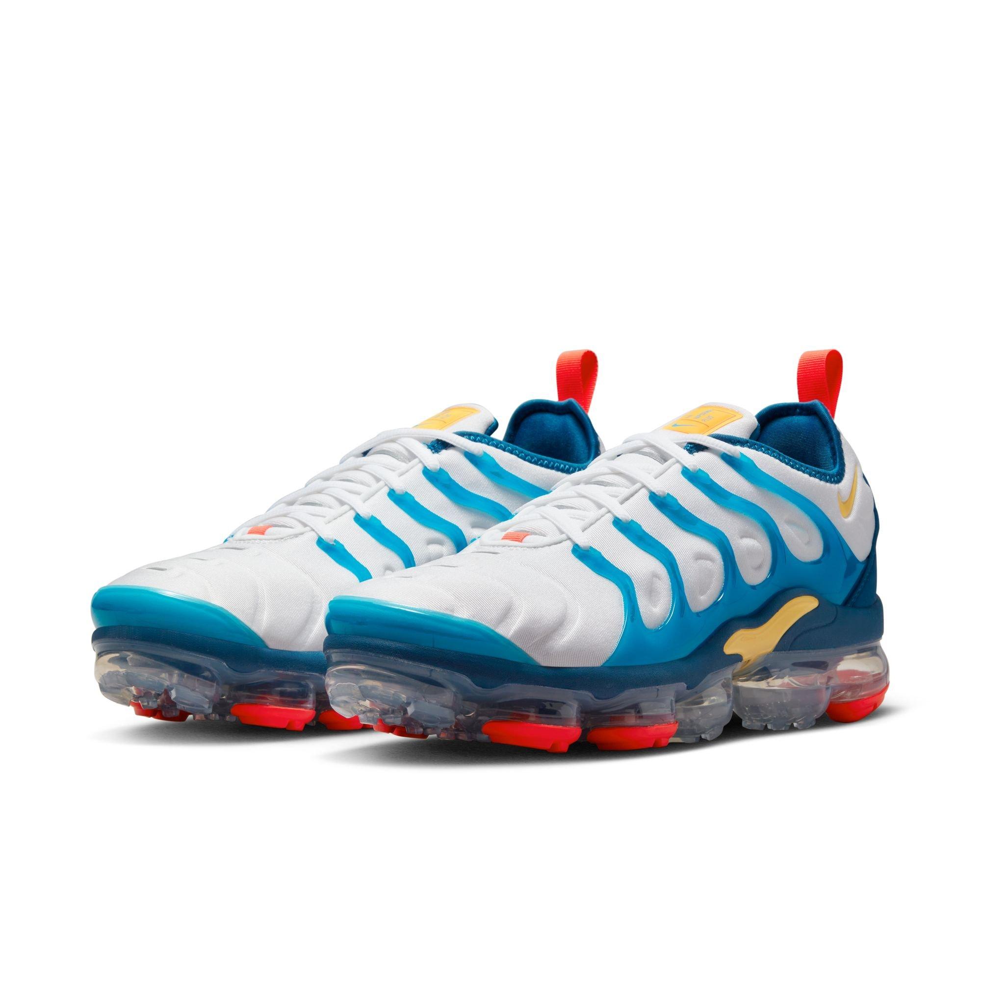Nike Air VaporMax Plus "White/Citron Pulse/Industrial Blue" Men's Shoe - MULTI-COLOR Thumbnail View 6