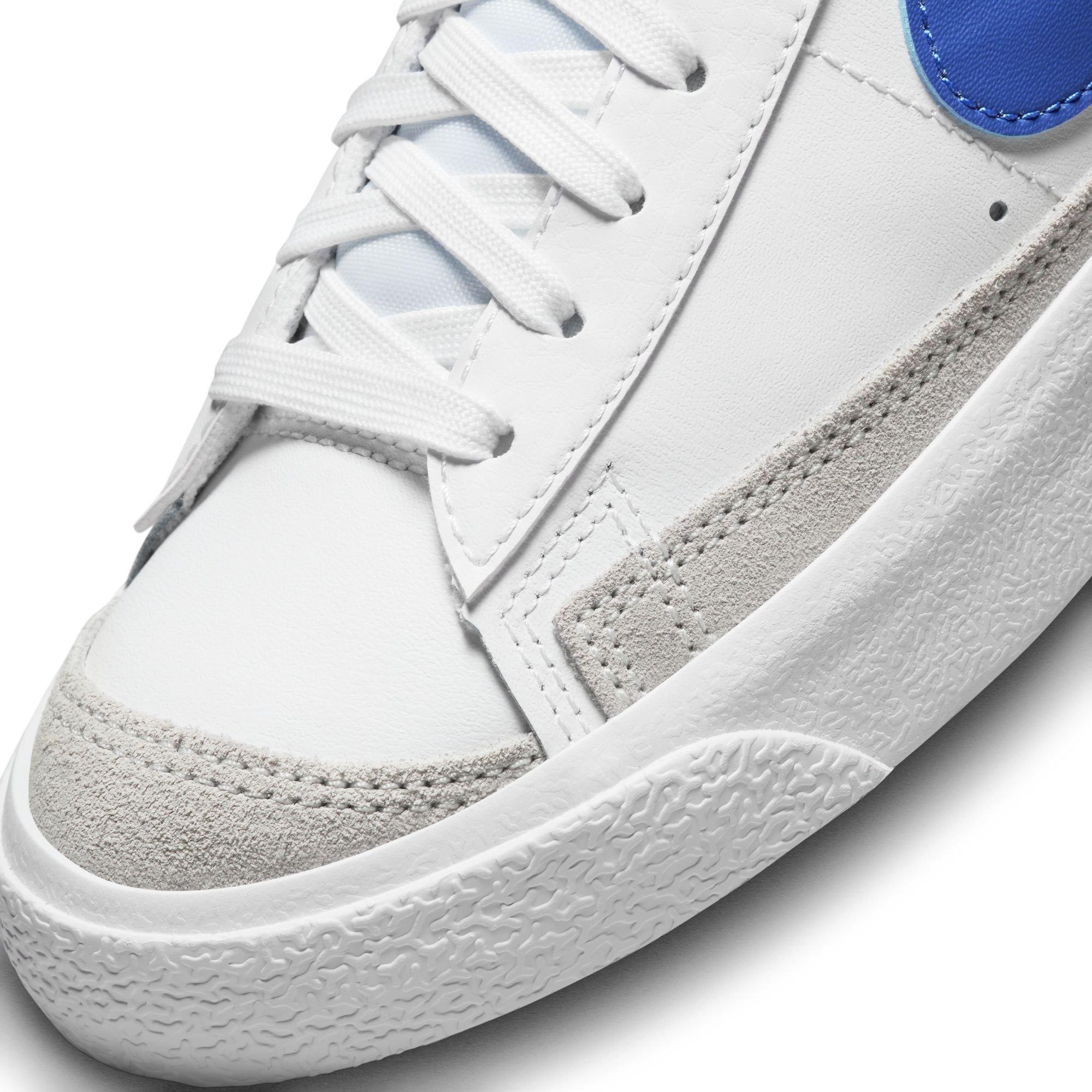 Nike Blazer Mid '77 "White/Game Royal/Pure Platinum" Grade School Boys' Shoe - WHITE/BLUE Thumbnail View 3