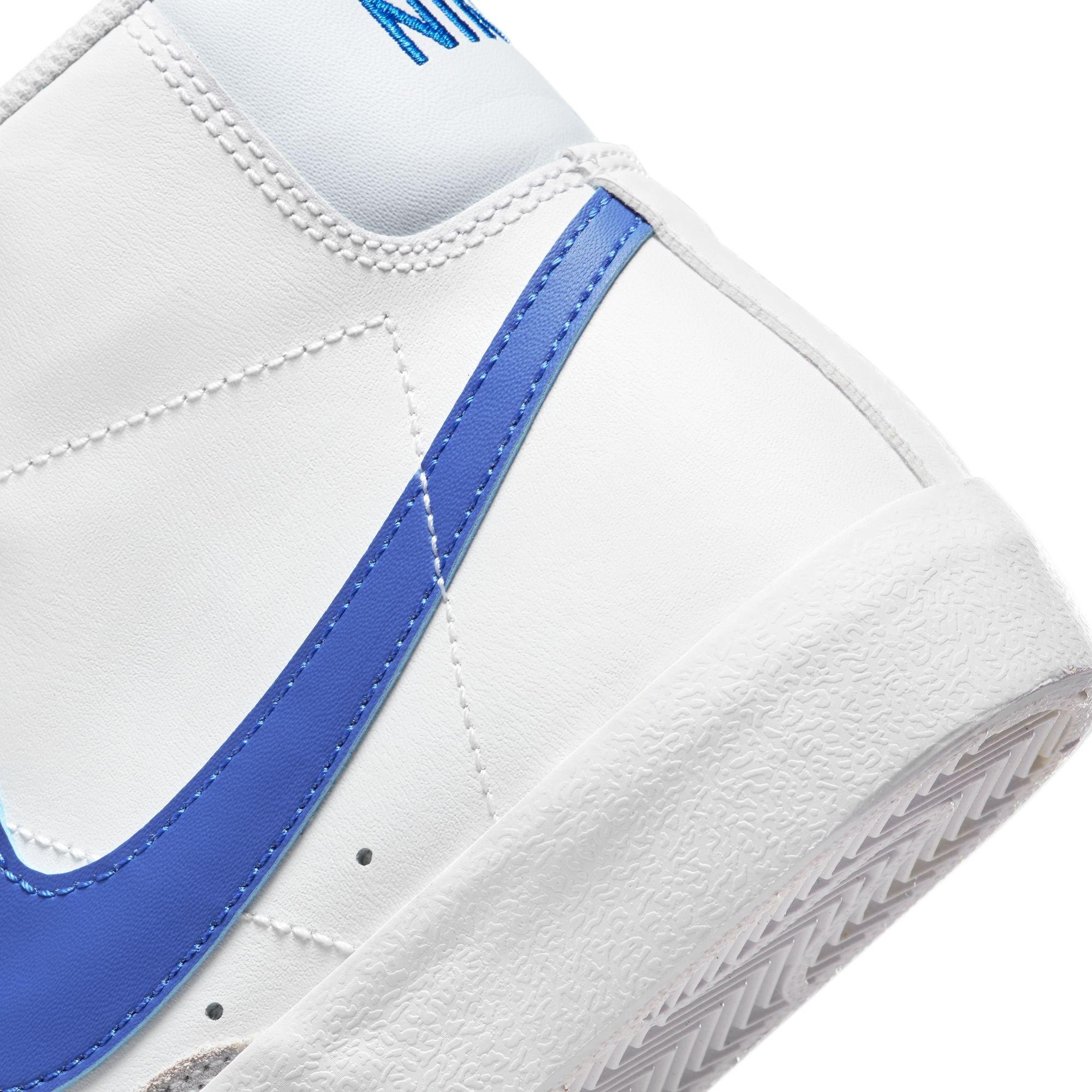 Nike Blazer Mid '77 "White/Game Royal/Pure Platinum" Grade School Boys' Shoe - WHITE/BLUE Thumbnail View 4