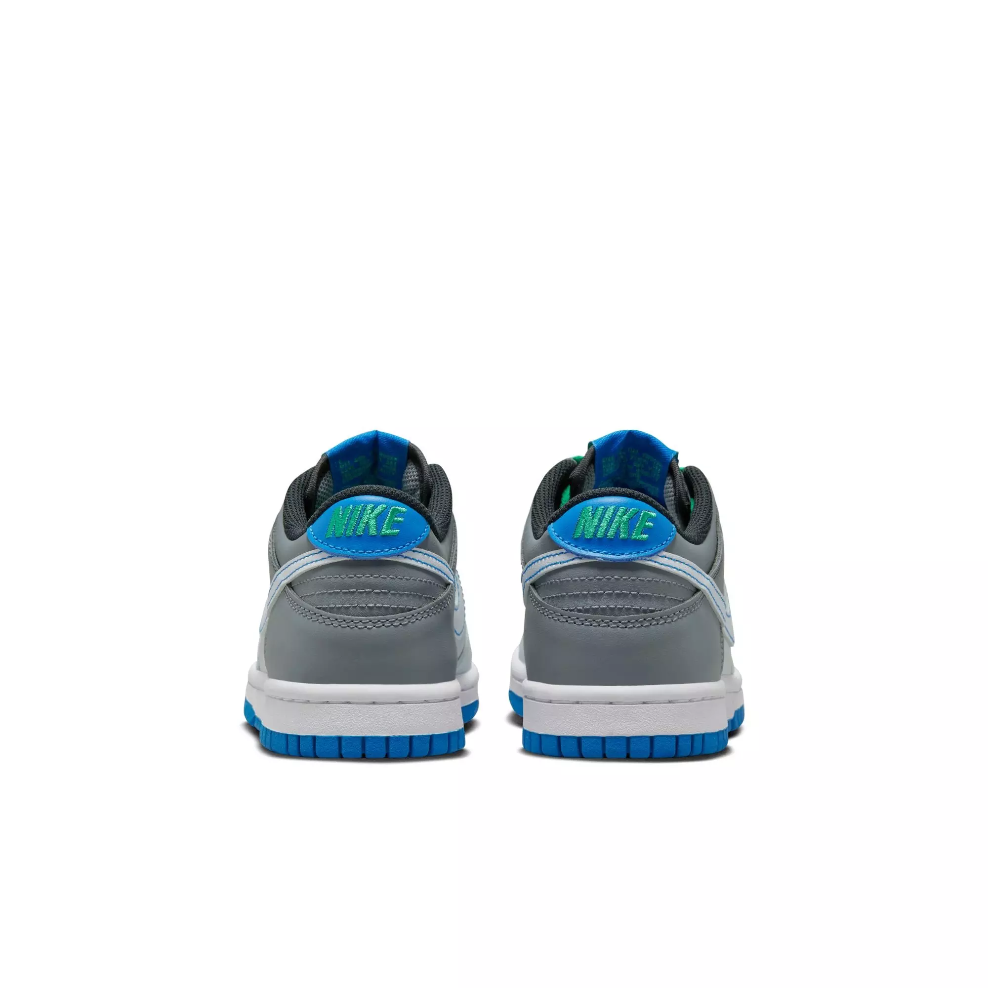 Nike Dunk Low "Pure Platinum/White/Cool Grey" Grade School Boys' Shoe - GREY/BLUE