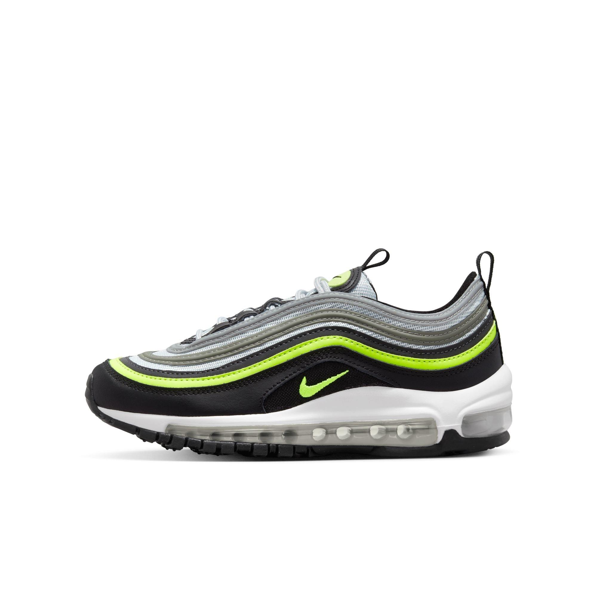 Nike Air Max 97 Grade School Boys' "Pure Platinum/Volt/Black/White" Shoe