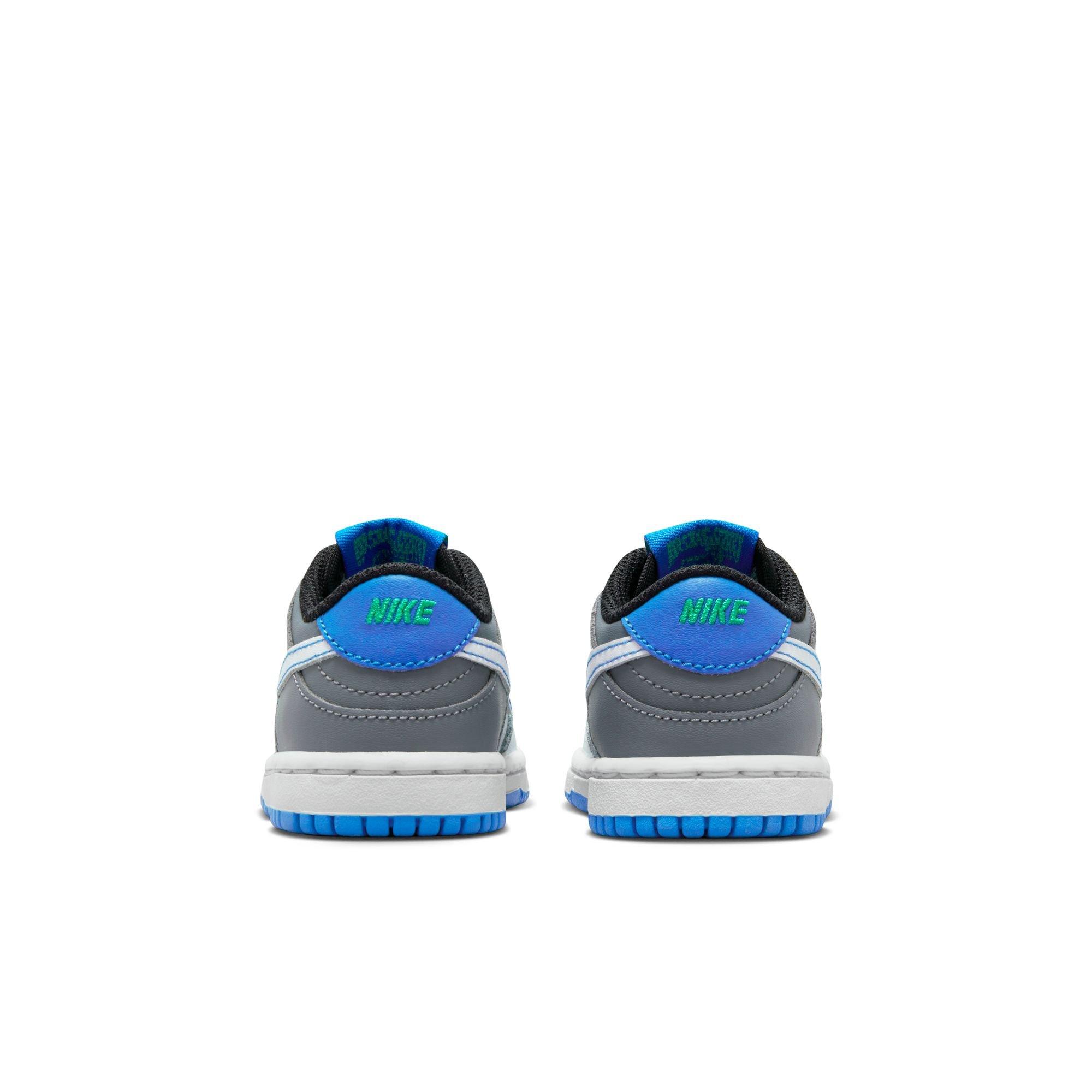 Nike Dunk Low "Pure Platinum/White/Cool Grey" Toddler Boys' Shoe - GREY/BLUE Thumbnail View 5
