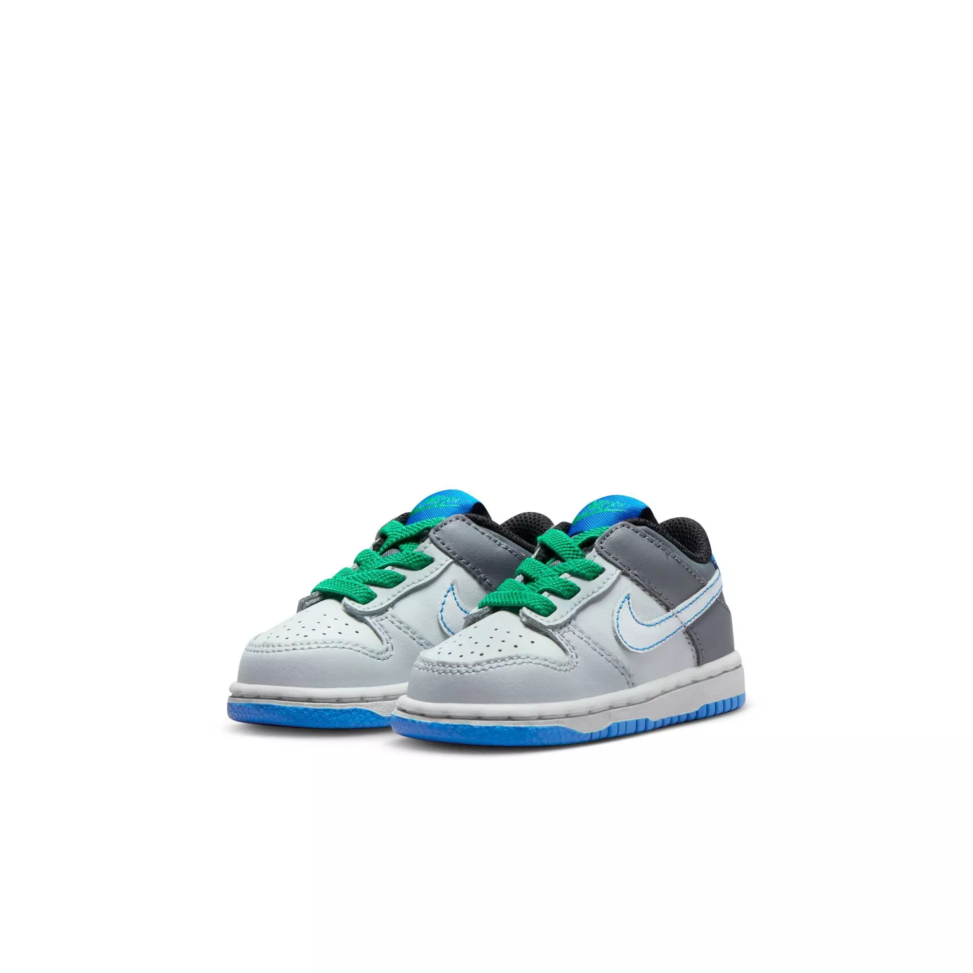 Nike Dunk Low "Pure Platinum/White/Cool Grey" Toddler Boys' Shoe - GREY/BLUE