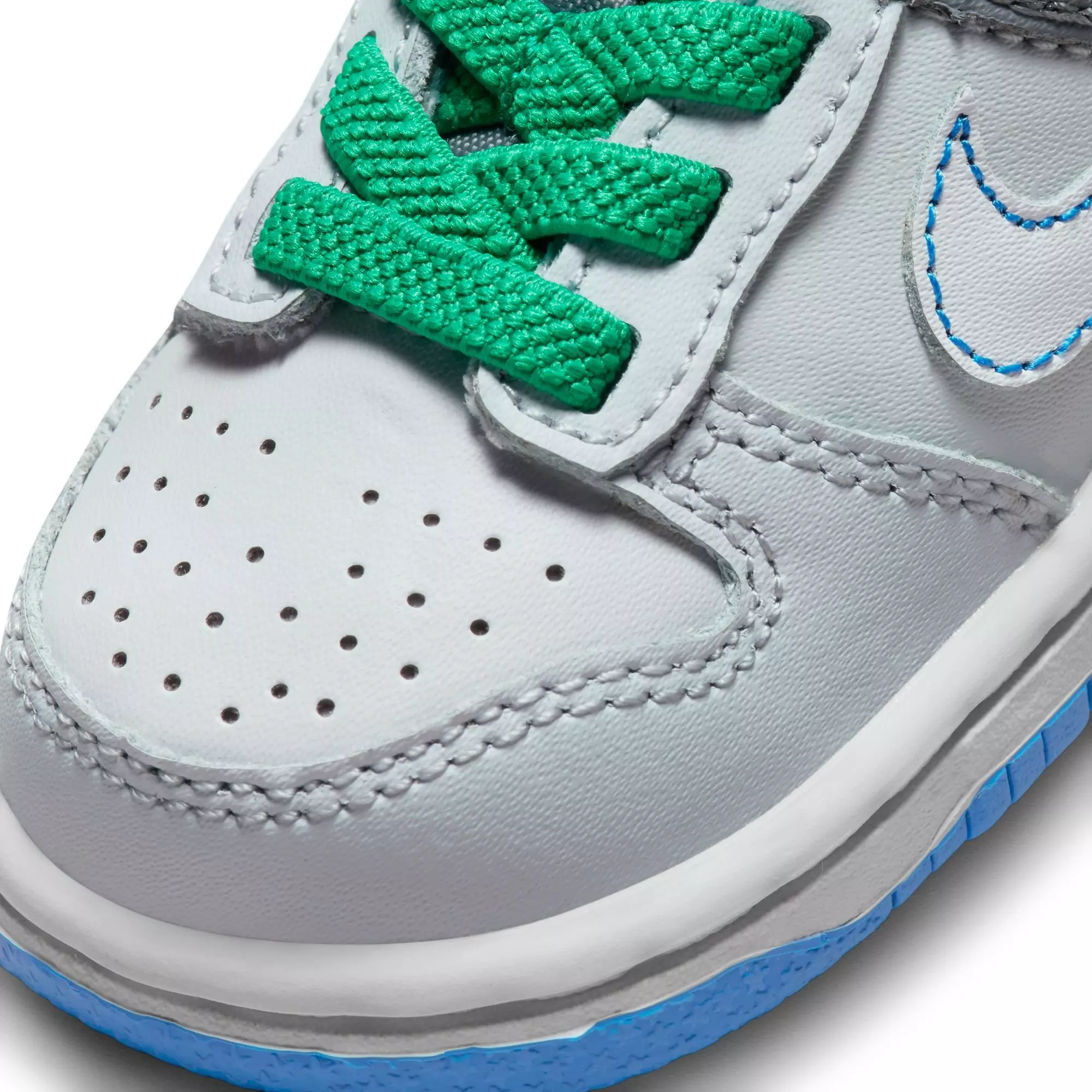 Nike Dunk Low "Pure Platinum/White/Cool Grey" Toddler Boys' Shoe - GREY/BLUE