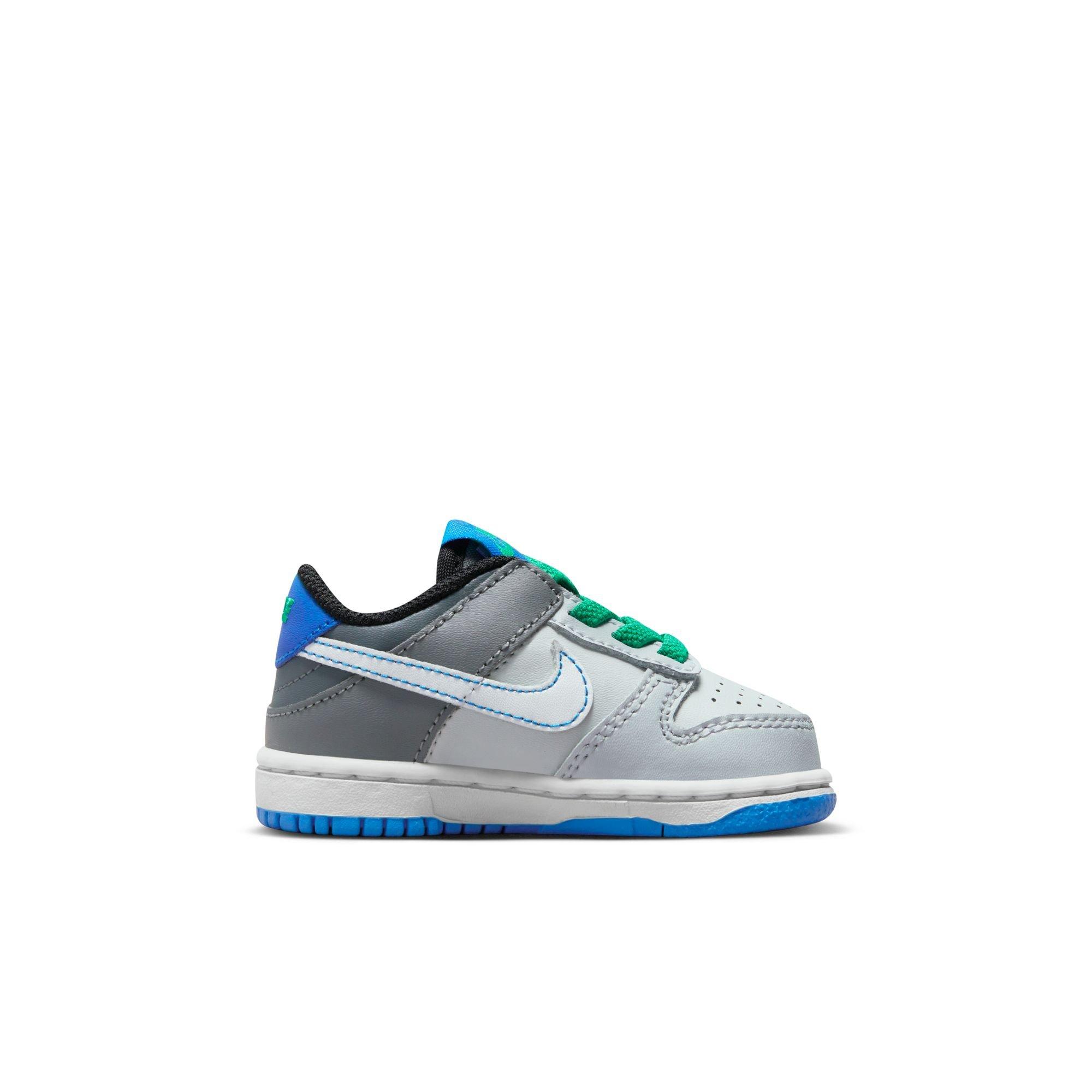 Nike Dunk Low "Pure Platinum/White/Cool Grey" Toddler Boys' Shoe - GREY/BLUE Thumbnail View 2