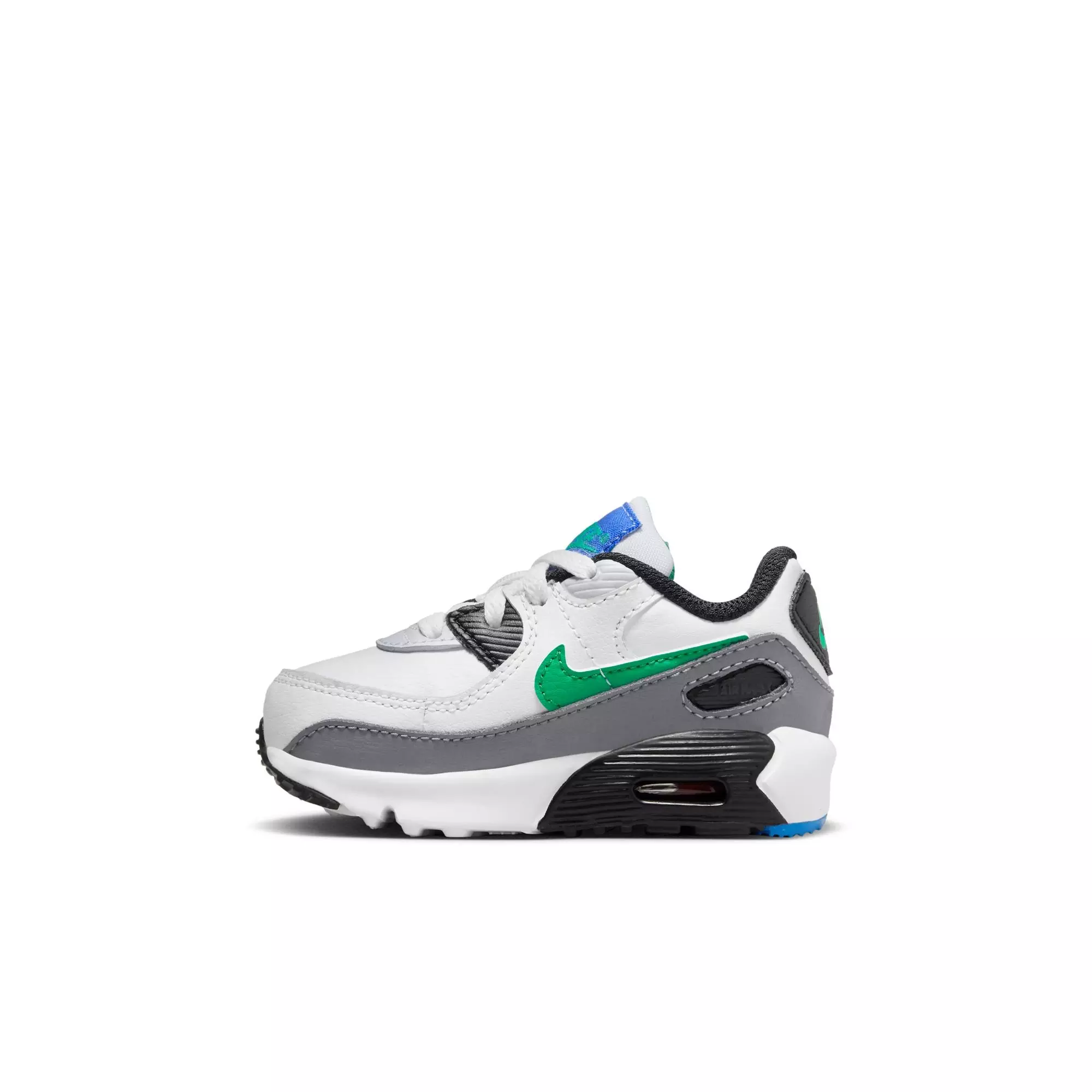 Nike Air Max 90 LTR "White/Stadium Green/Pure Platinum" Toddler Boys' Shoe - WHITE/SILVER