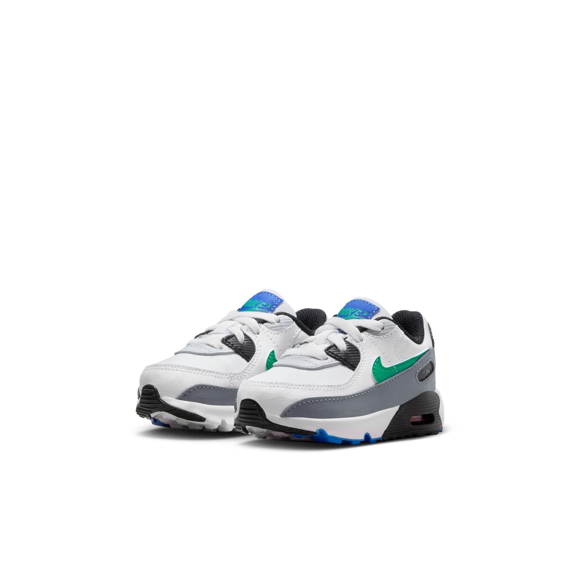 Nike Air Max 90 LTR "White/Stadium Green/Pure Platinum" Toddler Boys' Shoe - WHITE/SILVER Thumbnail View 3