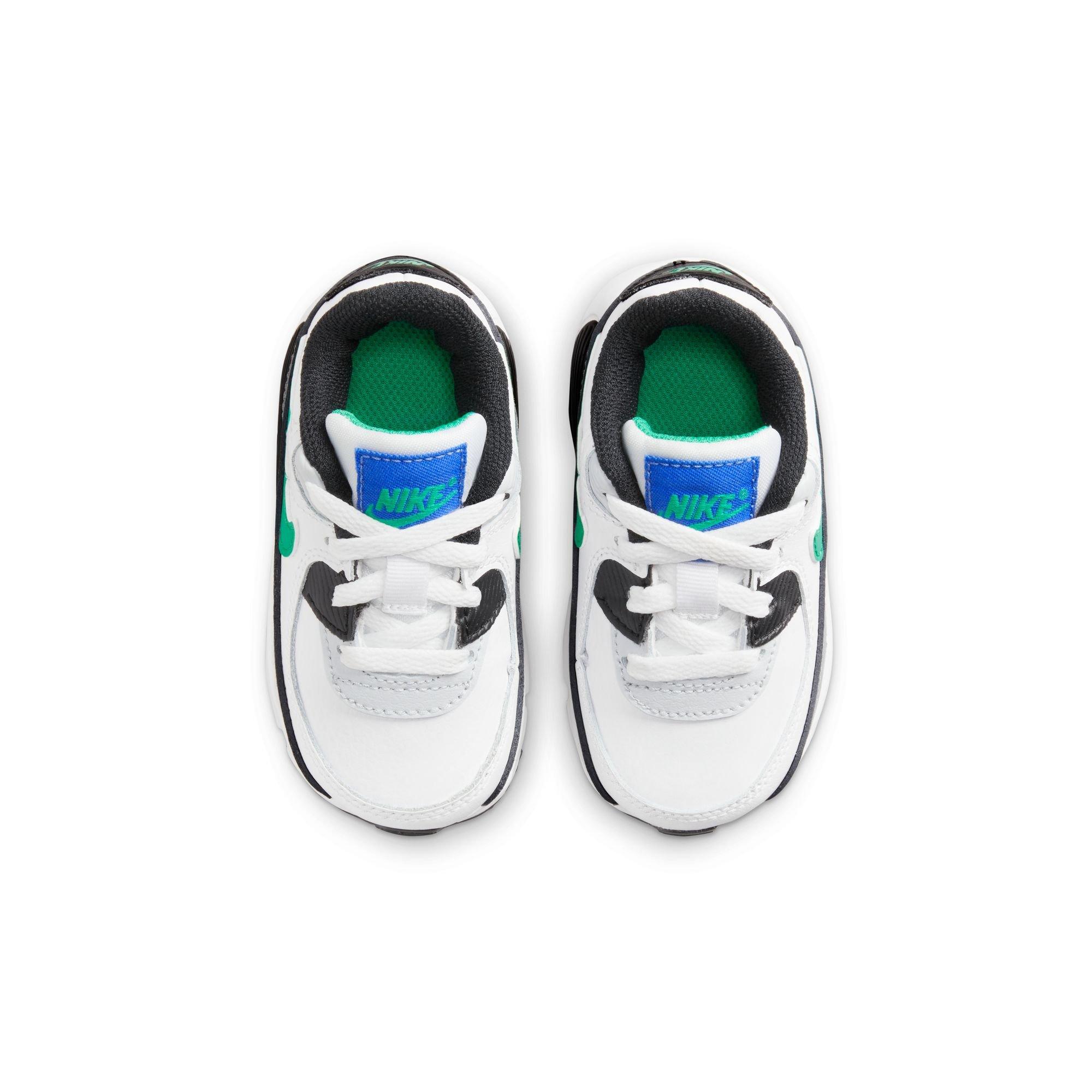 Nike Air Max 90 LTR "White/Stadium Green/Pure Platinum" Toddler Boys' Shoe - WHITE/SILVER Thumbnail View 5