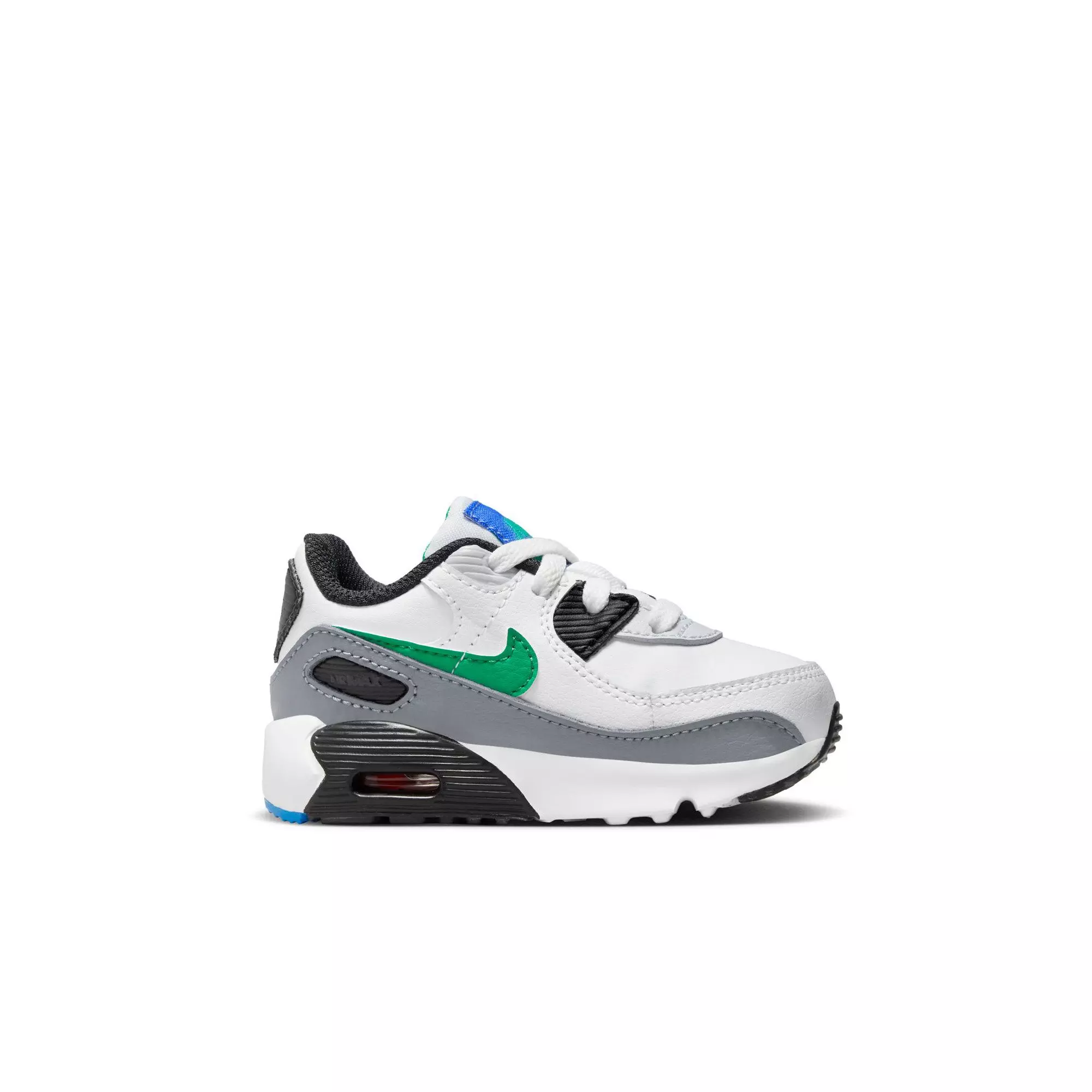 Nike Air Max 90 LTR "White/Stadium Green/Pure Platinum" Toddler Boys' Shoe - WHITE/SILVER