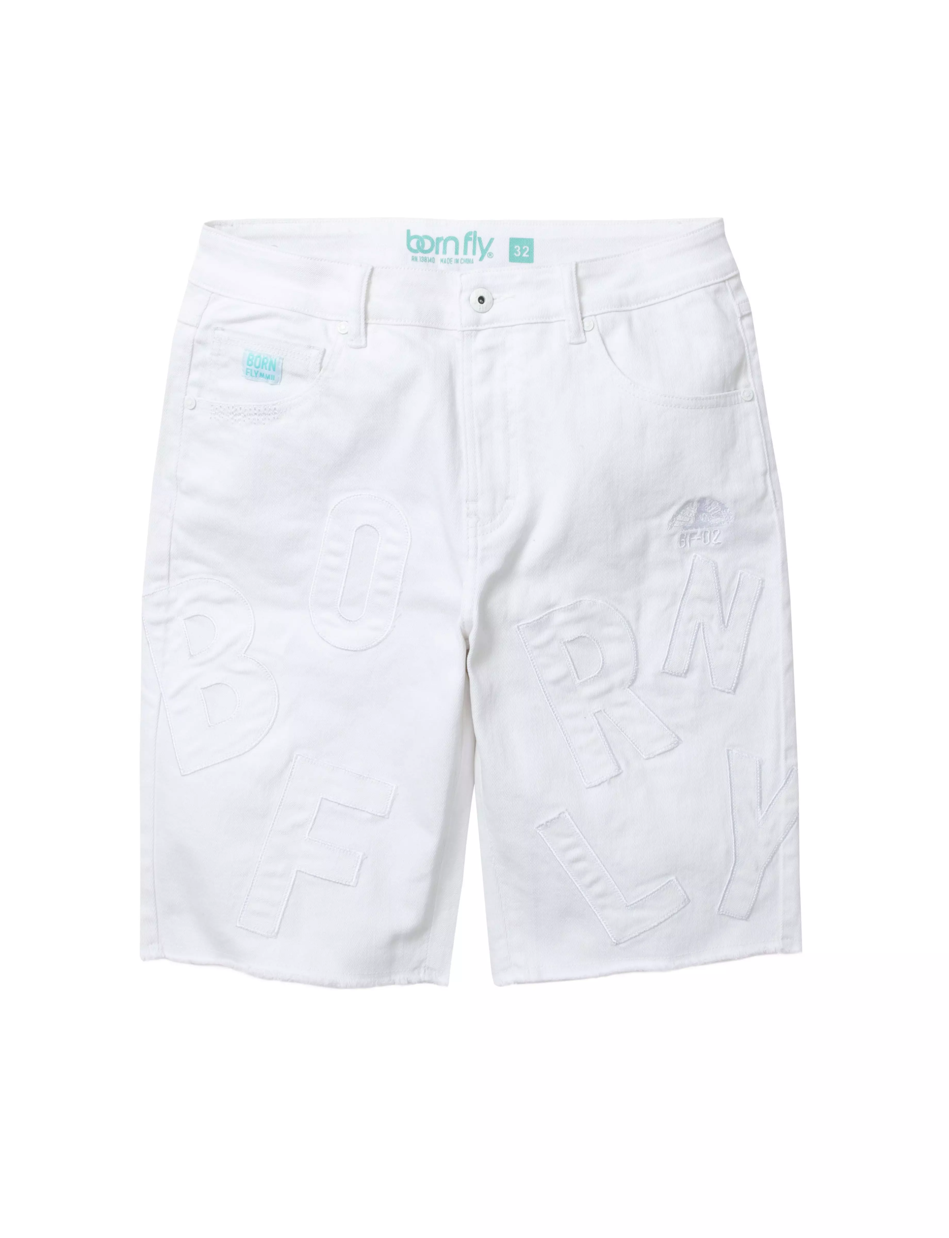 Born Fly Men's Springbreak Shorts - White - WHITE