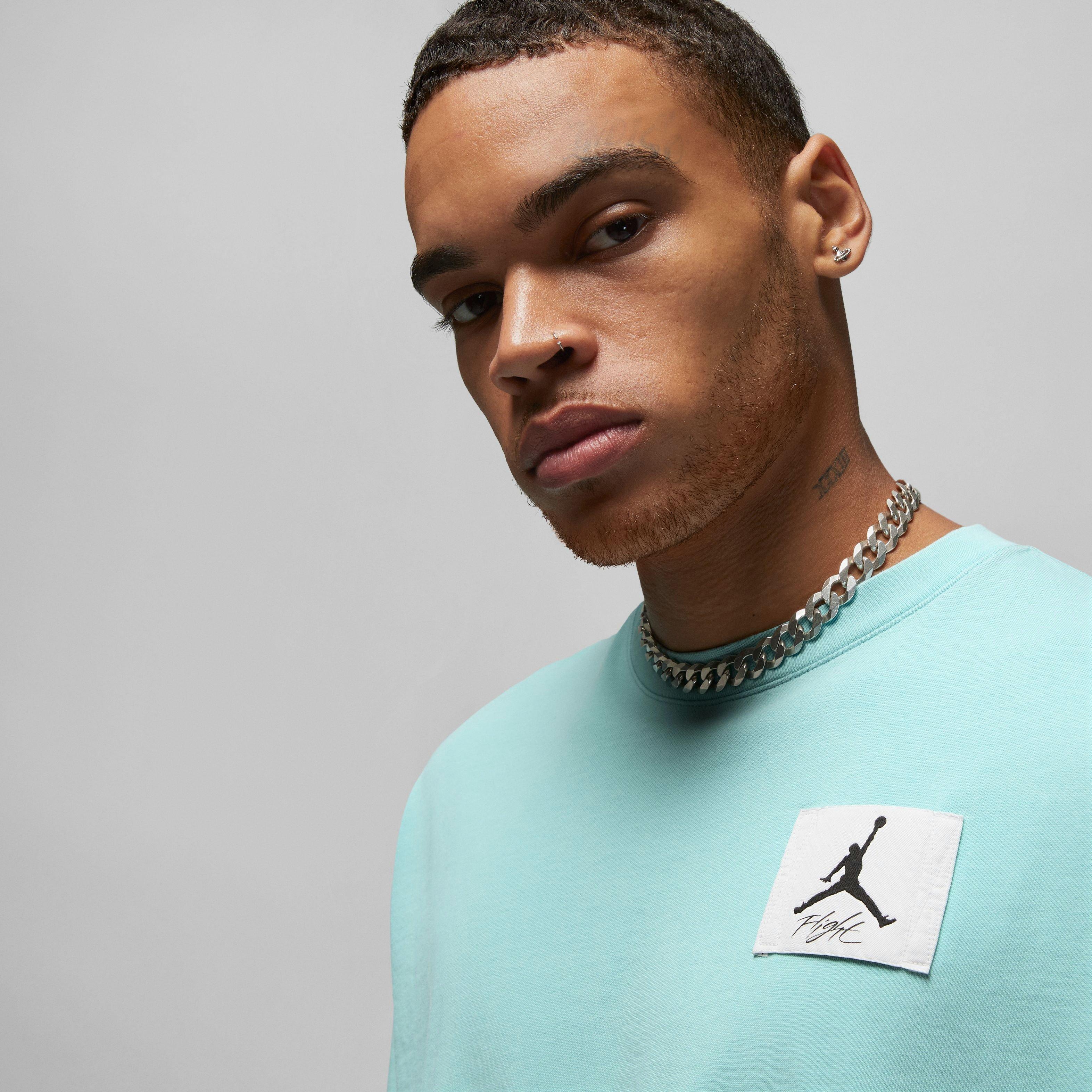 Jordan Men's Flight Essentials Oversized Tee-Lt Blue - LT BLUE Thumbnail View 4