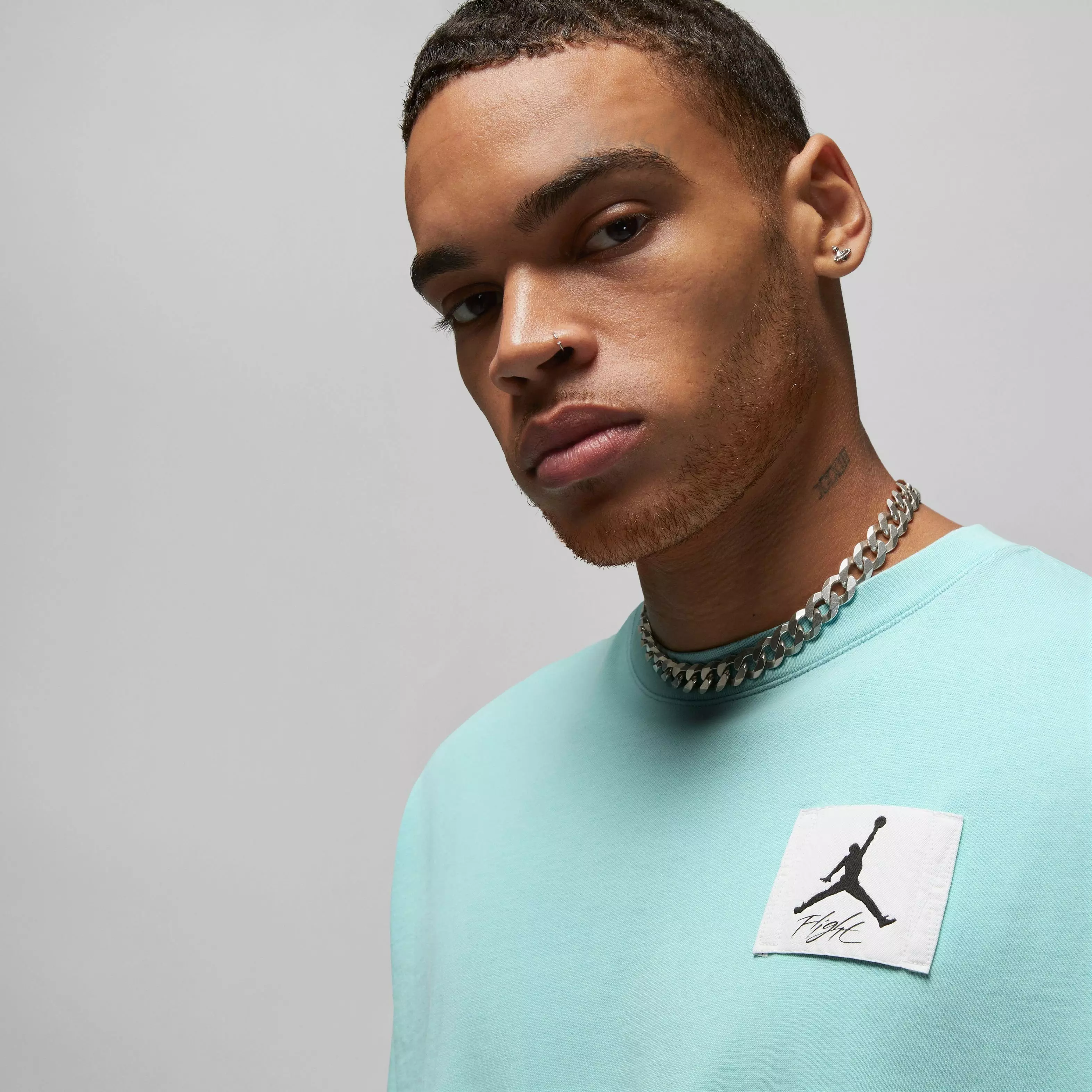 Jordan Men's Flight Essentials Oversized Tee-Lt Blue - LT BLUE