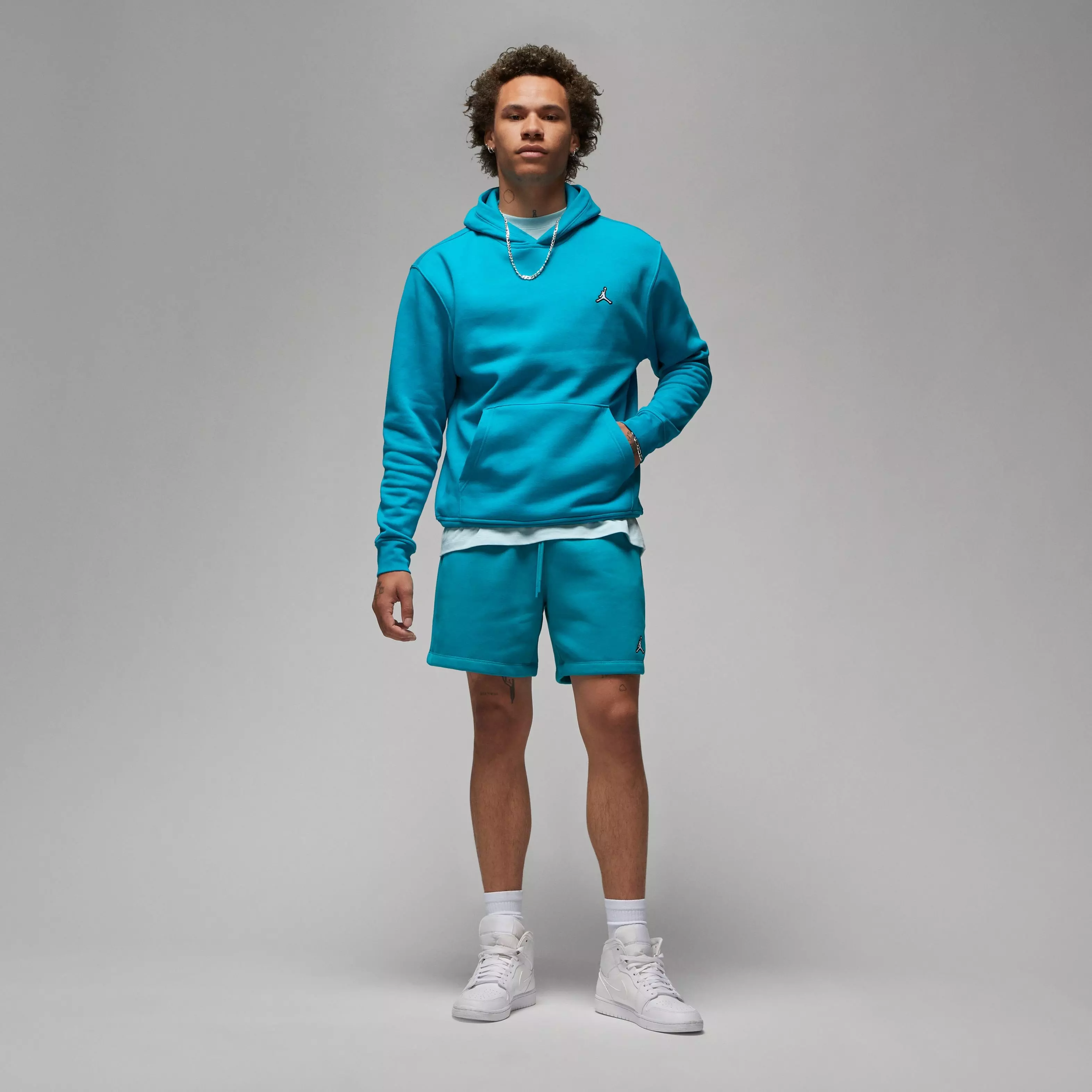 Jordan Men's Essential Fleece Shorts-Blue - BLUE