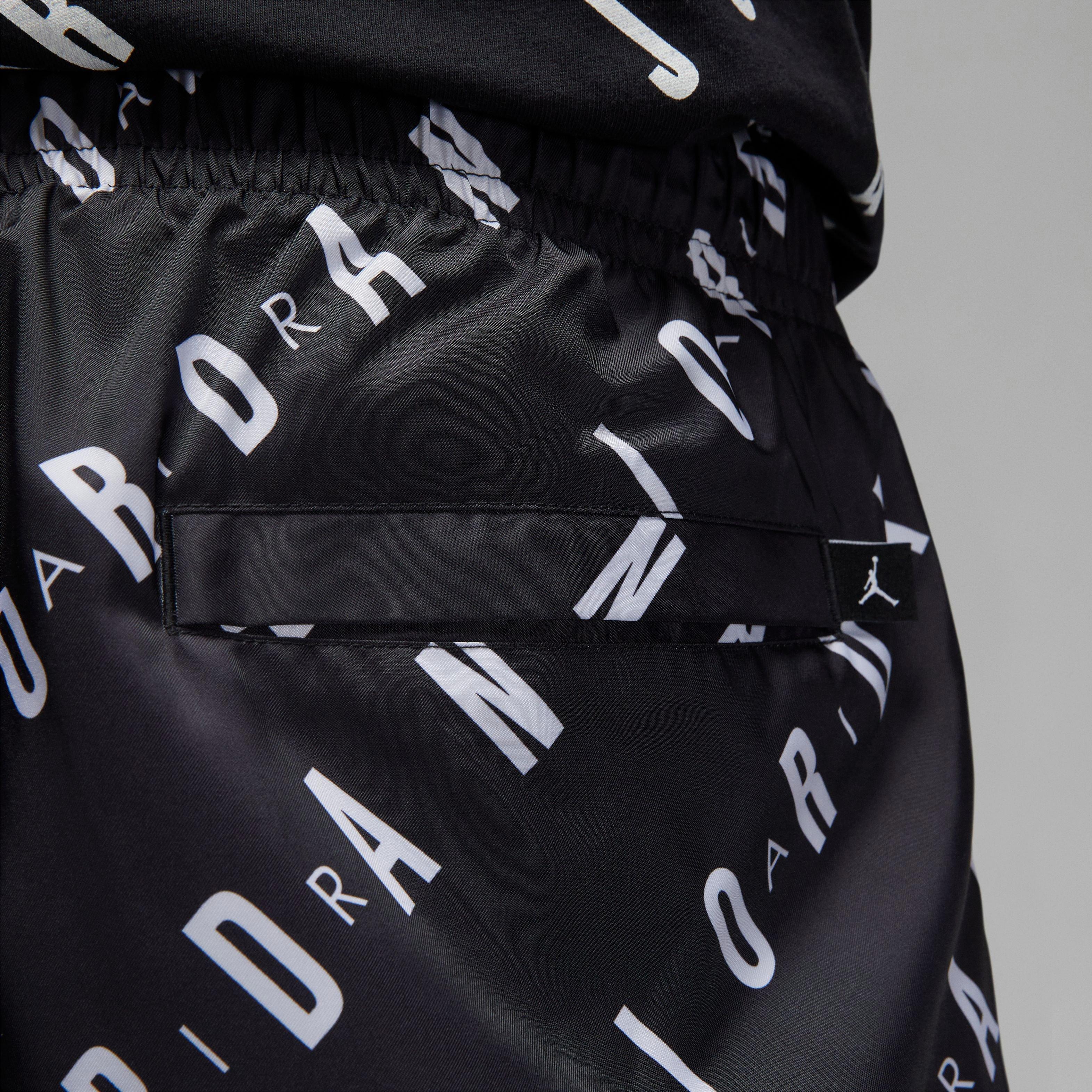 Jordan Men's Essentials Poolside All Over Print Shorts-Black - BLACK Thumbnail View 7