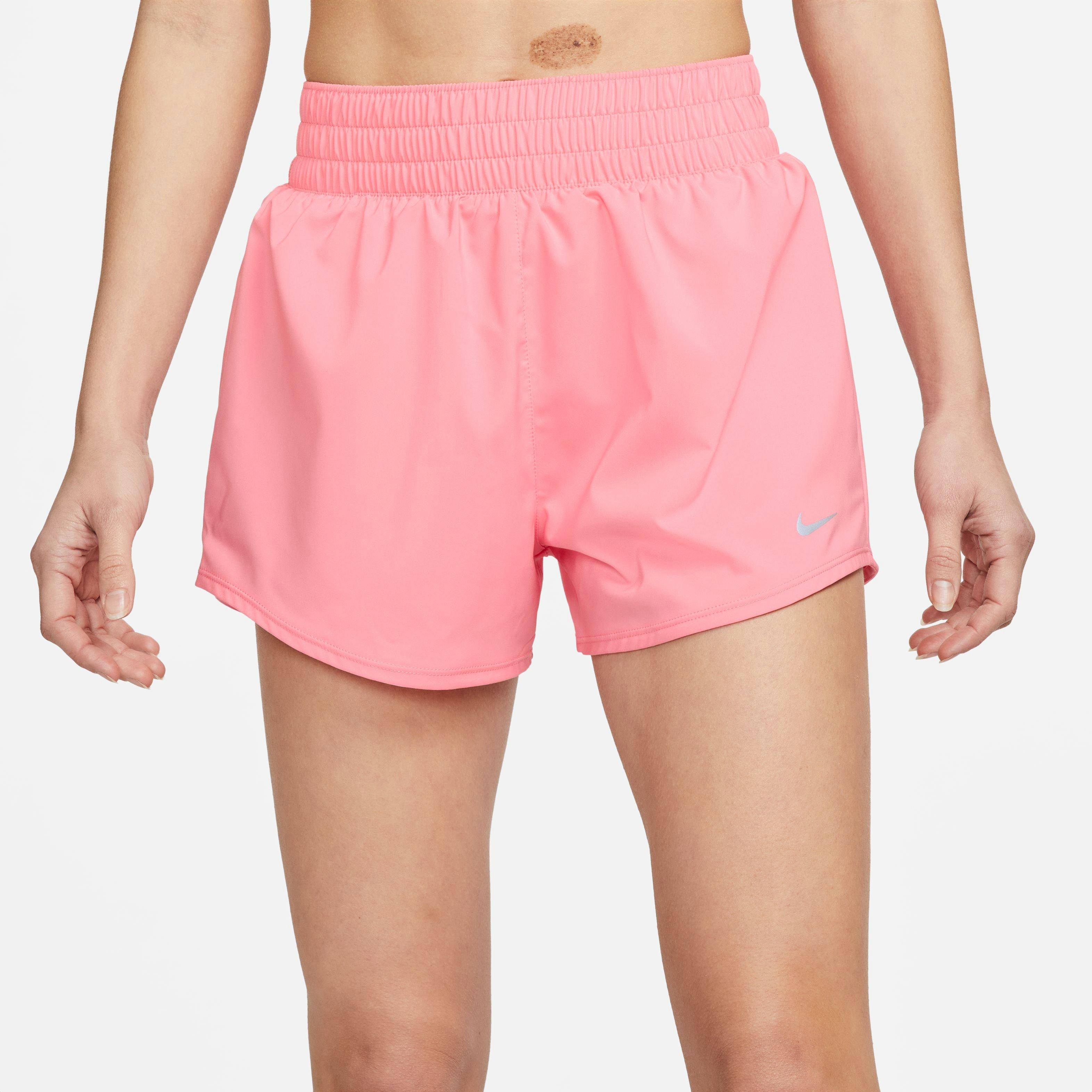 Nike Women's One Dri-FIT High-Rise 3" Shorts-Pink - PINK Thumbnail View 7